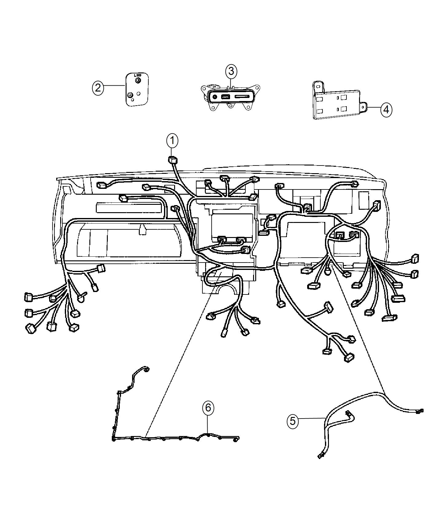 Diagram Wiring, Instrument Panel. for your Jeep