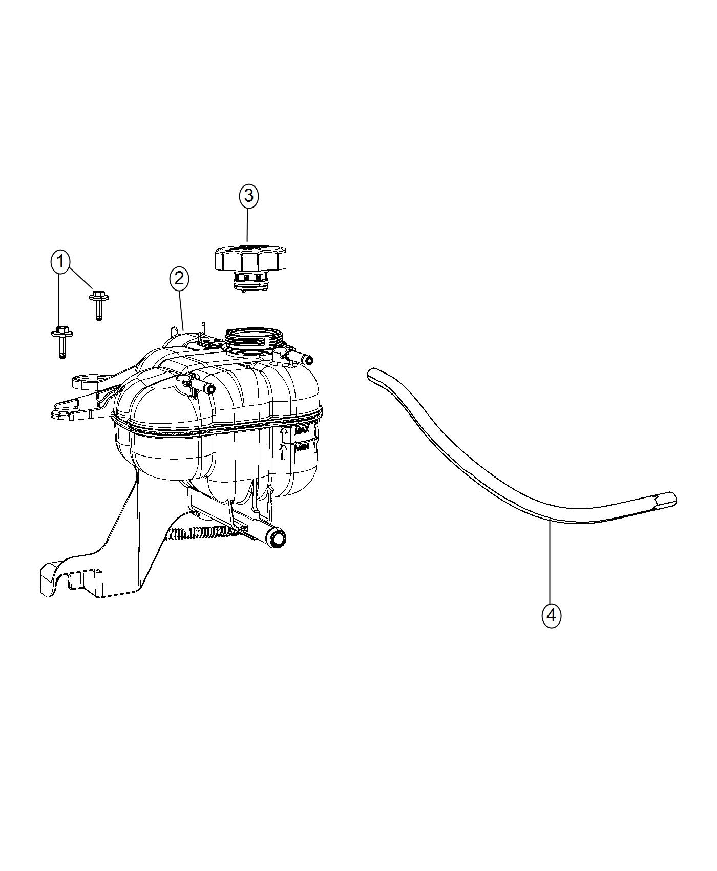 Coolant Recovery Bottle. Diagram