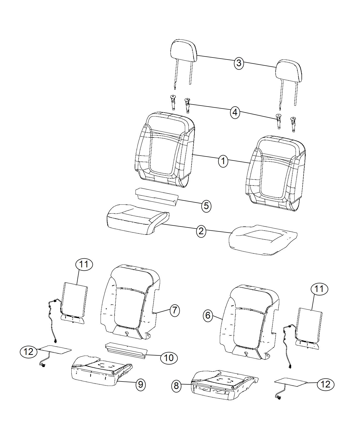 Front Seat - Bucket - Trim Code [-TL]. Diagram