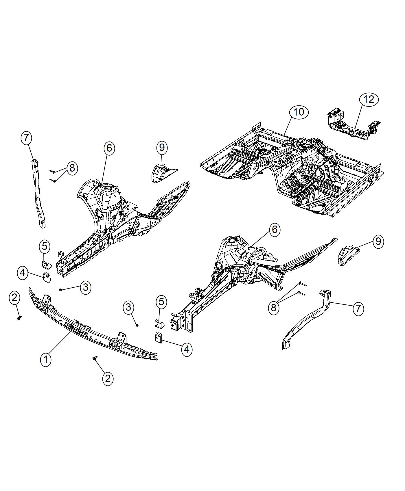 Diagram Floor Pan Front. for your Dodge