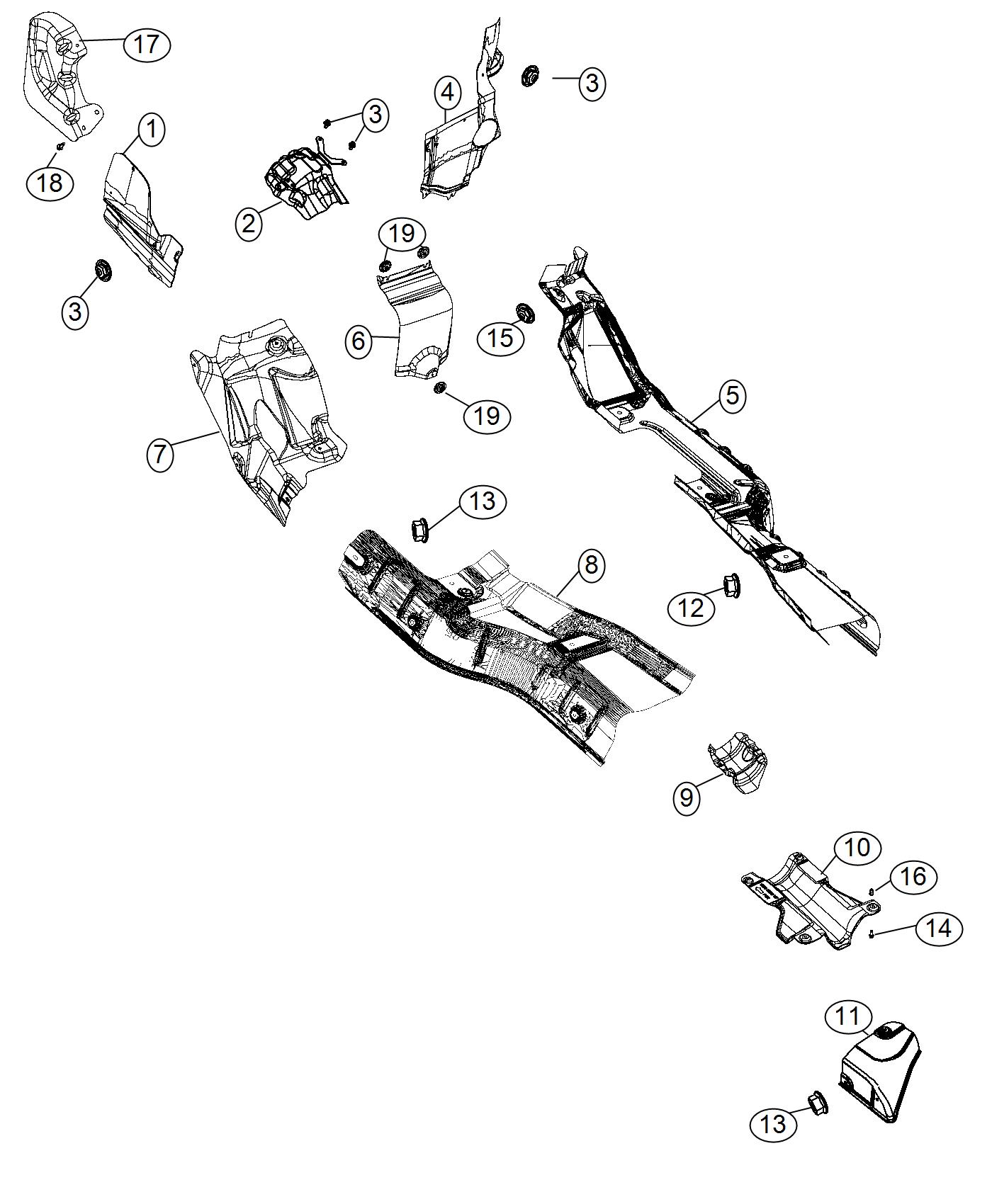 Diagram Exhaust System Heat Shields. for your 2000 Chrysler 300  M 