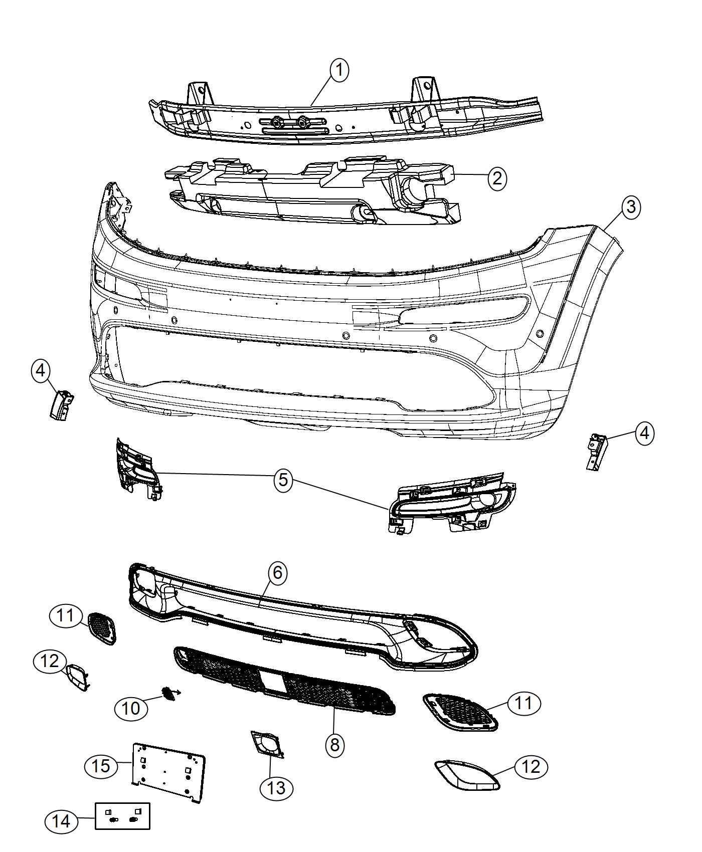 Fascia, Front - SRT. Diagram