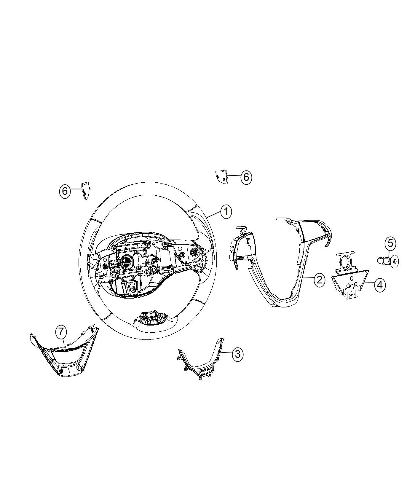 Diagram Steering Wheel Assembly. for your Jeep