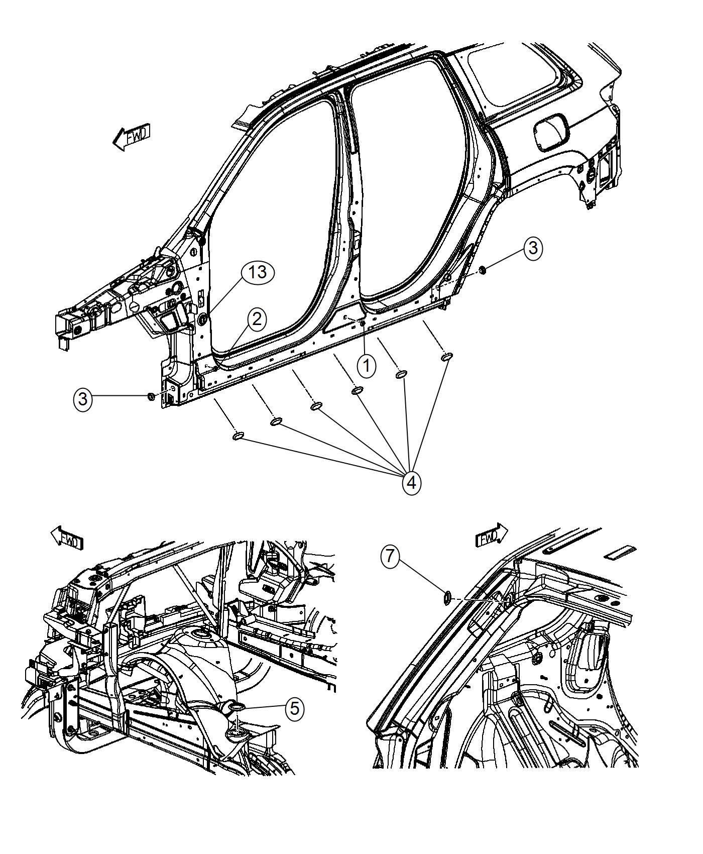 Diagram Plugs Body Side. for your Jeep Grand Cherokee  