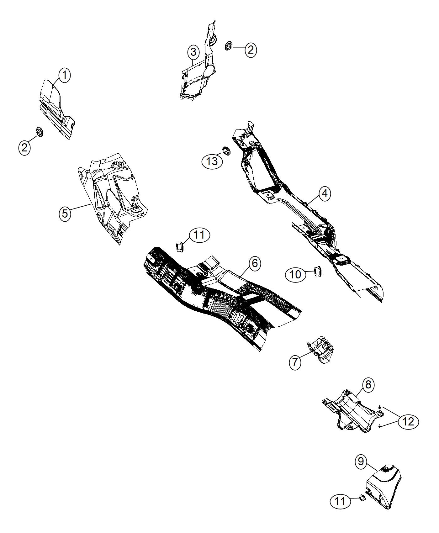 Exhaust System Heat Shields. Diagram