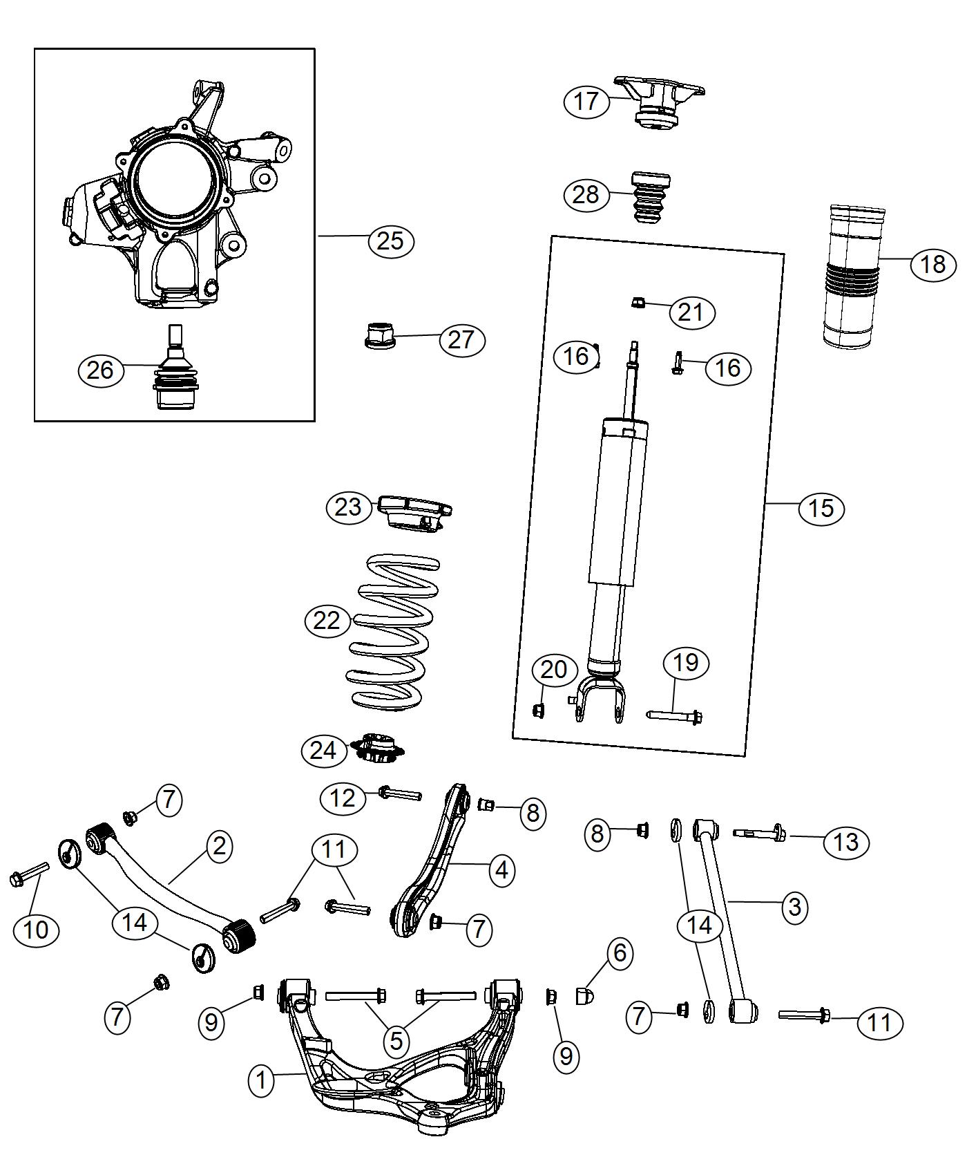 Suspension, Rear. Diagram