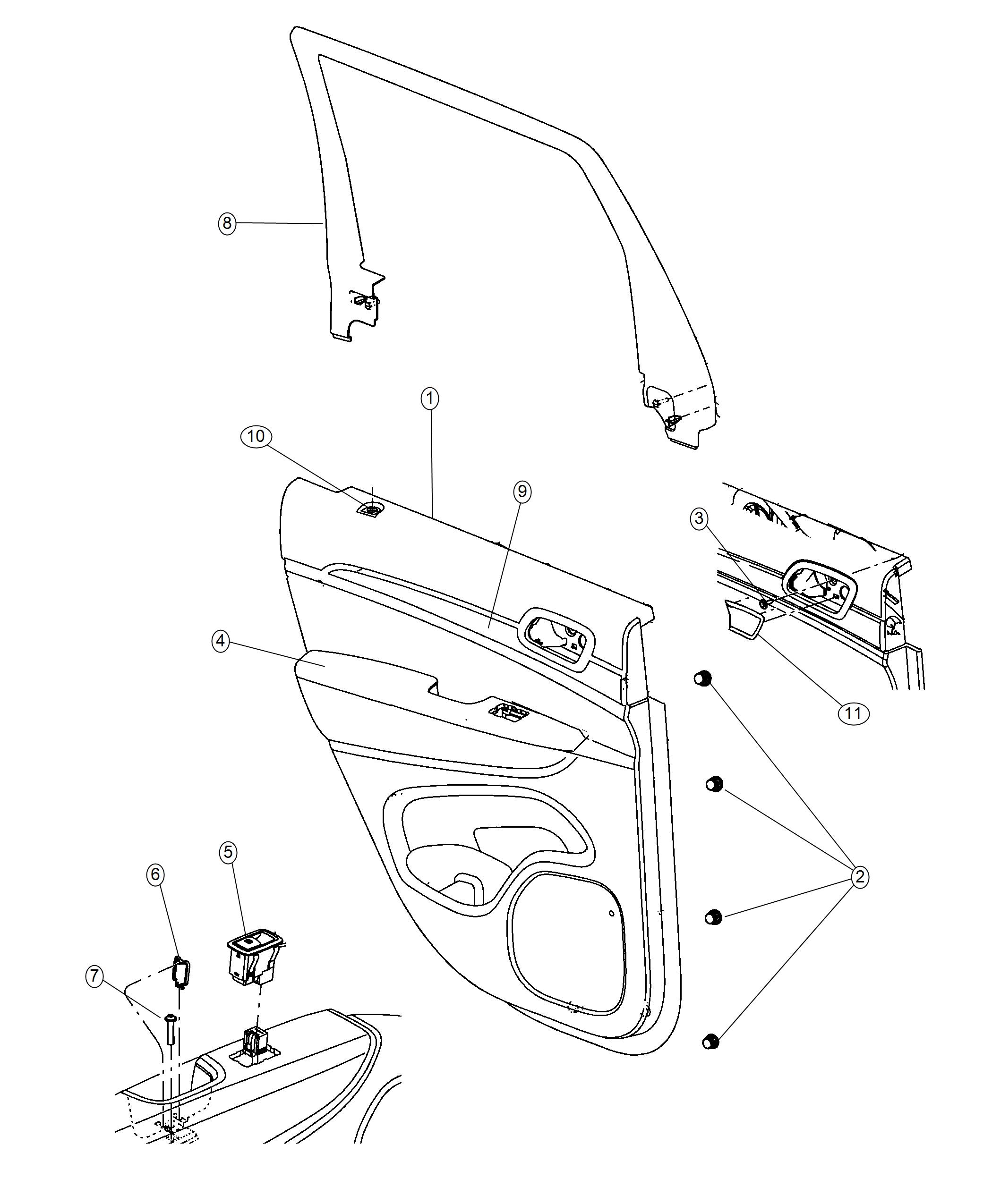 Rear Door Trim Panels. Diagram