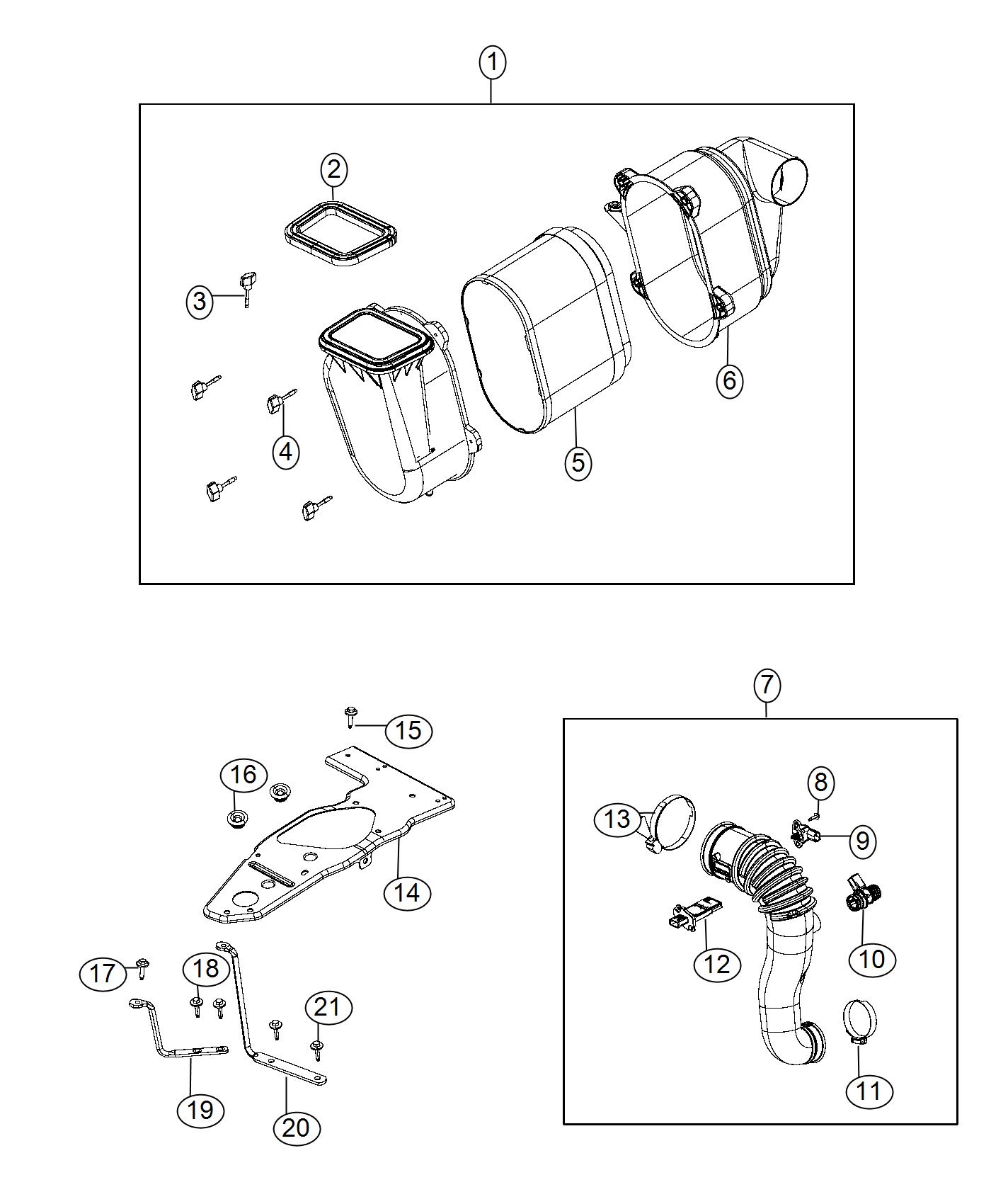 Diagram Air Cleaner. for your 2023 Jeep Grand Cherokee   