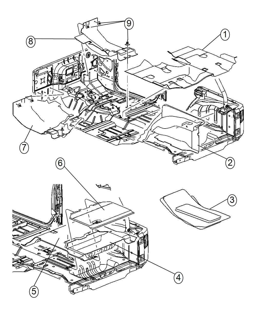 Diagram Carpet. for your 2000 Chrysler 300  M 