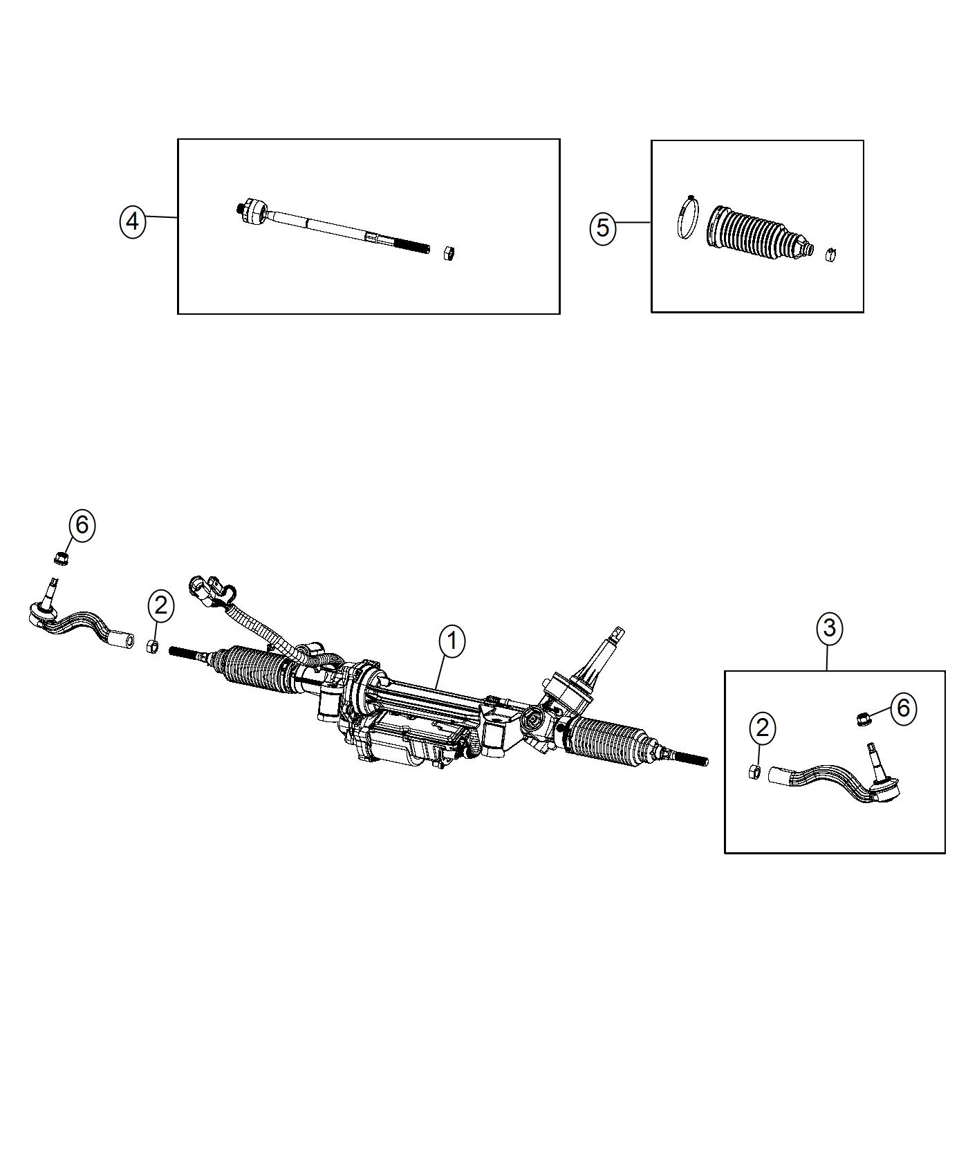 Diagram Gear Rack and Pinion , Electric. for your 2010 Dodge Dakota   