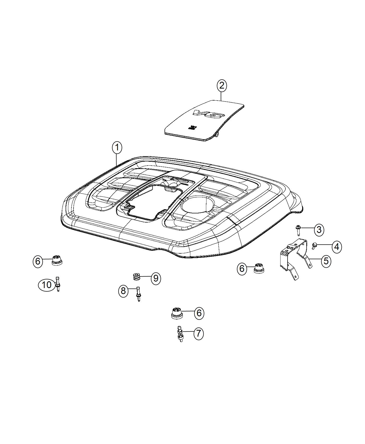 Diagram Engine Cover And Related Parts 3.6L [3.6L V6 24V VVT Engine Upg I w/ESS]. for your 2020 Dodge Charger   