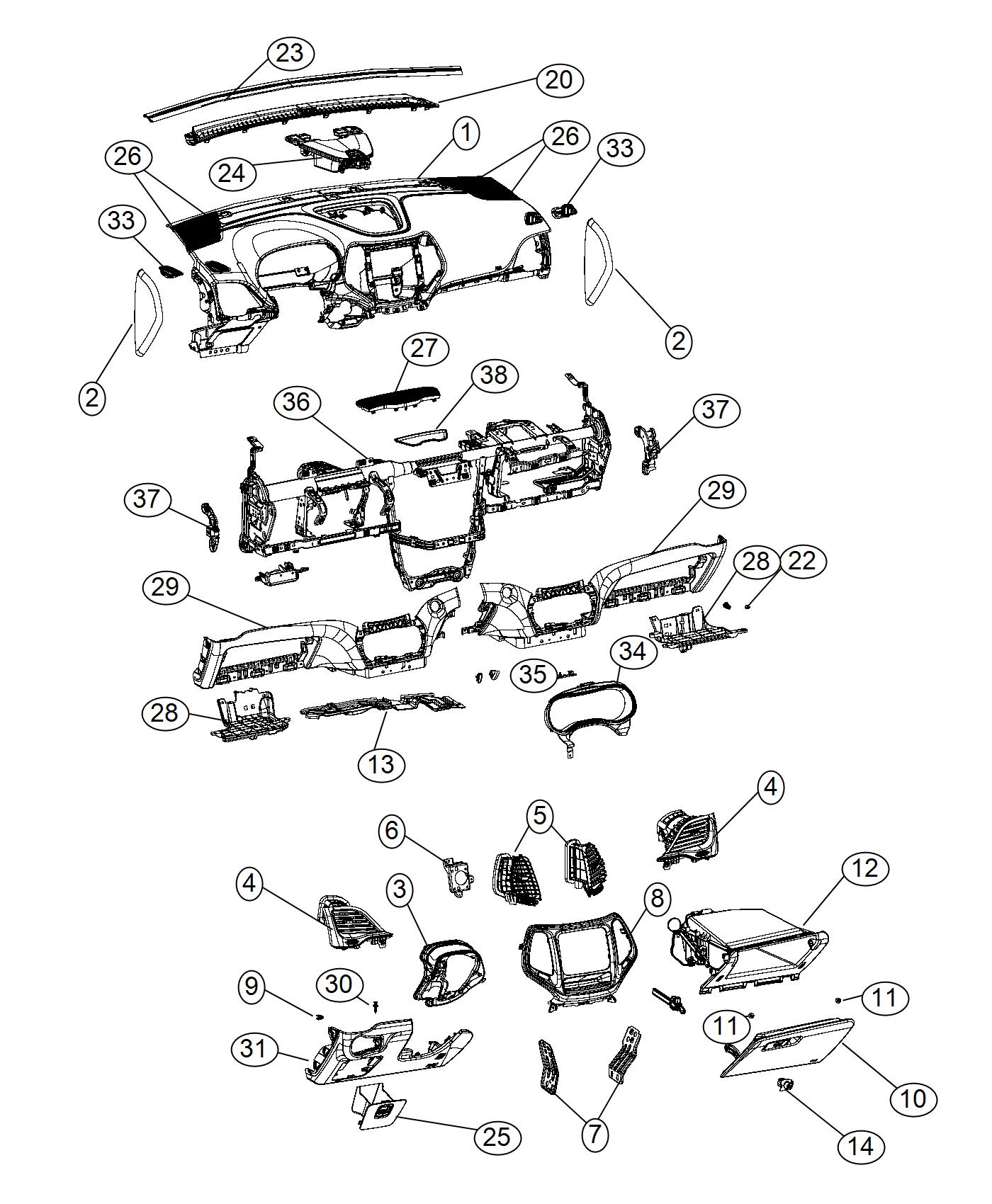 Diagram Instrument Panel. for your 2000 Chrysler 300  M 