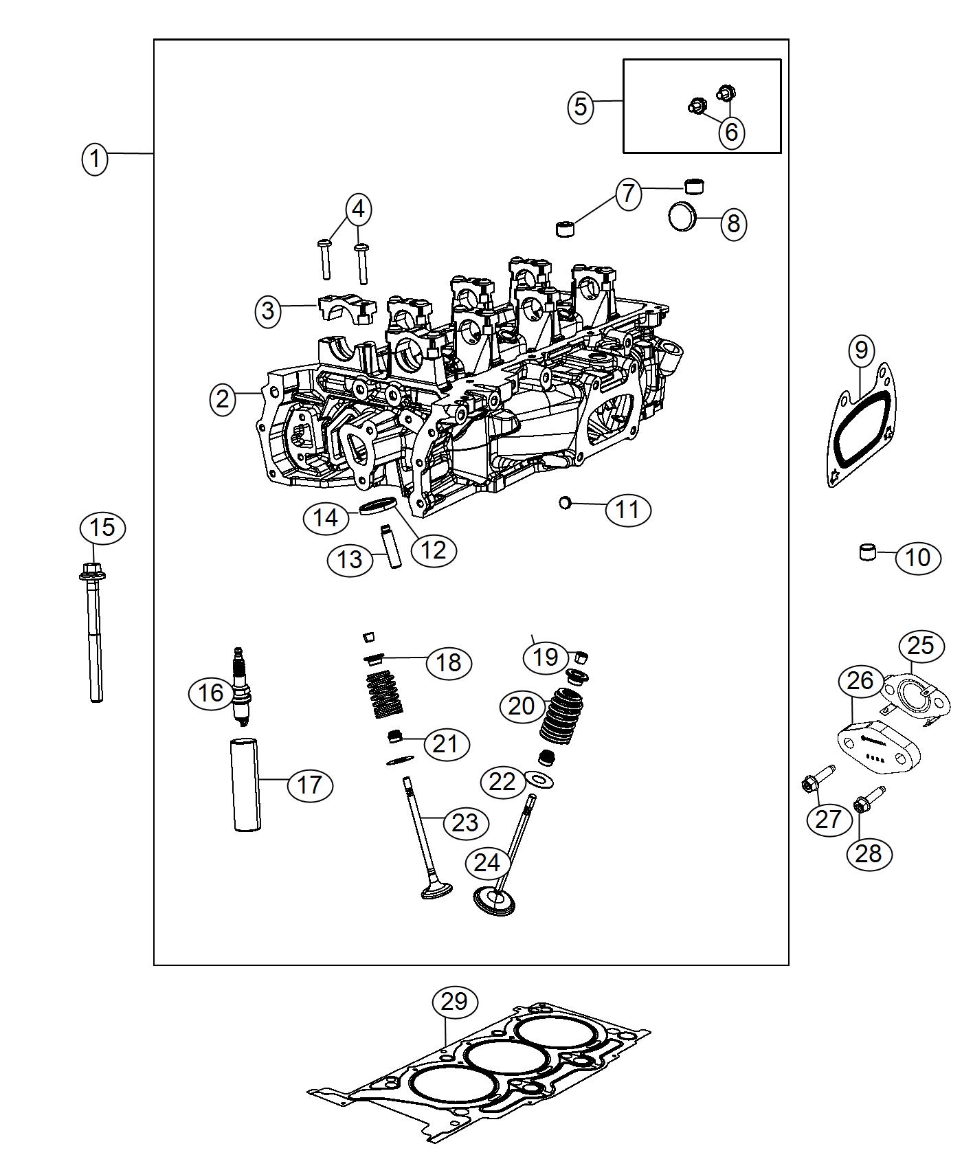 Diagram Cylinder Heads 3.6L [3.6L V6 24V VVT Engine Upg I w/ESS]. for your 2003 Chrysler 300  M 