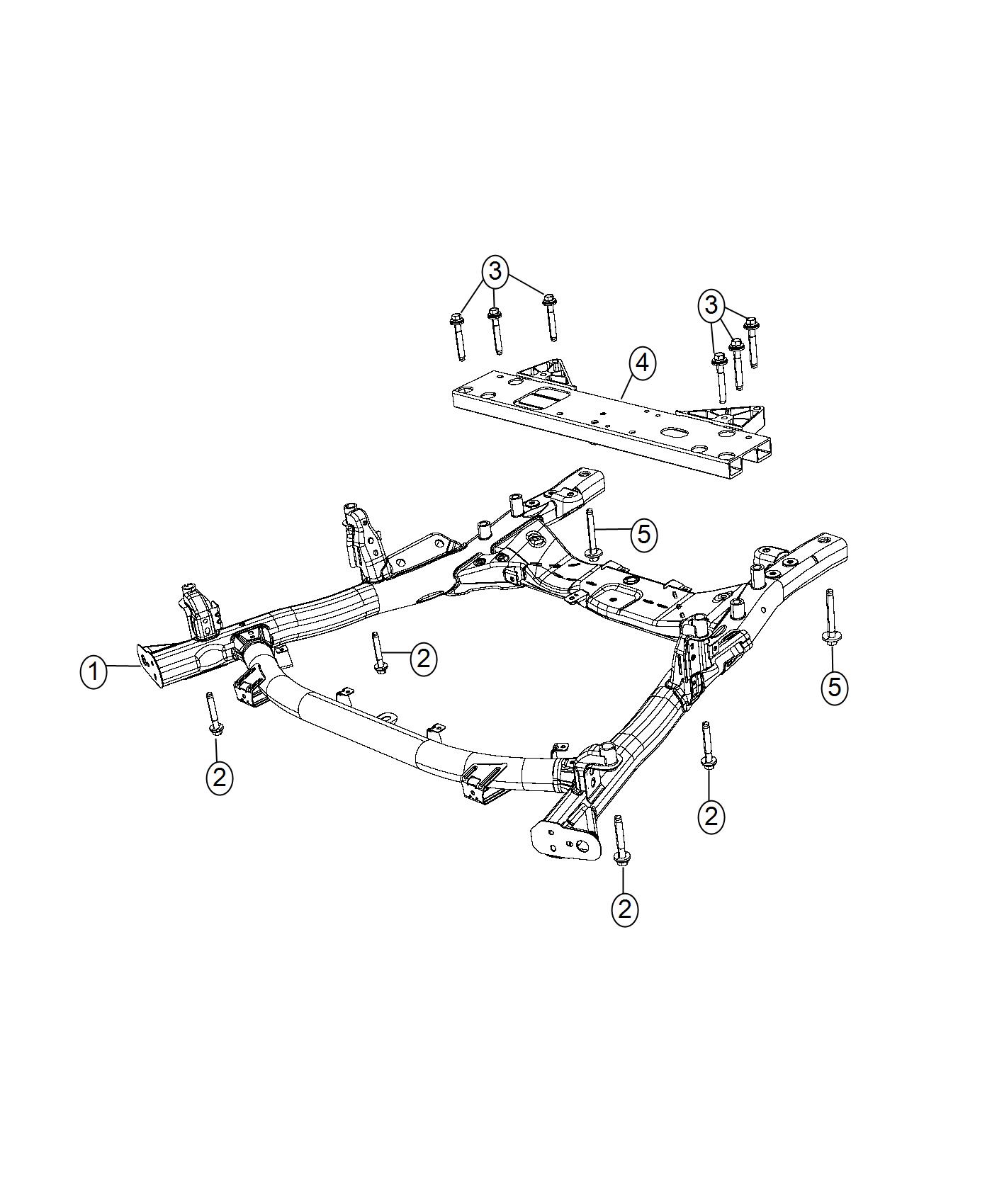 Diagram Crossmember, Front Suspension. for your Chrysler 300  M