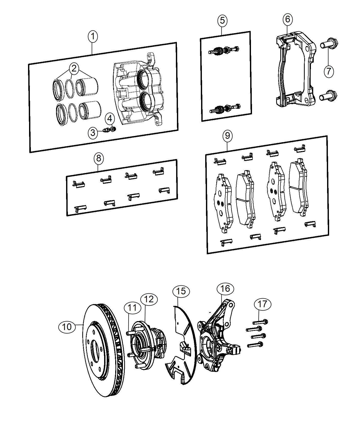 Brakes, Front. Diagram