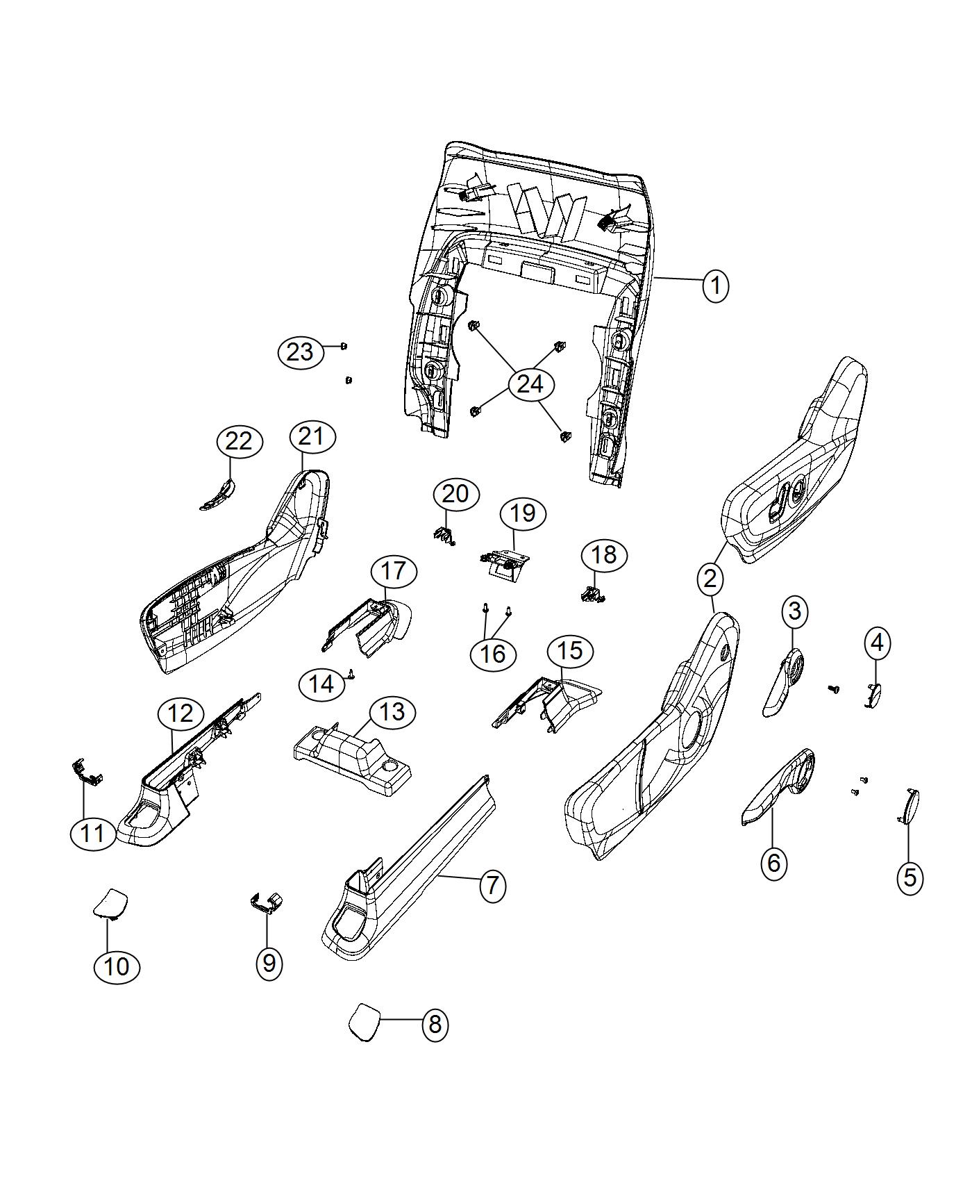 Diagram Shields And Plastics - Combined - Driver Seat. for your Chrysler