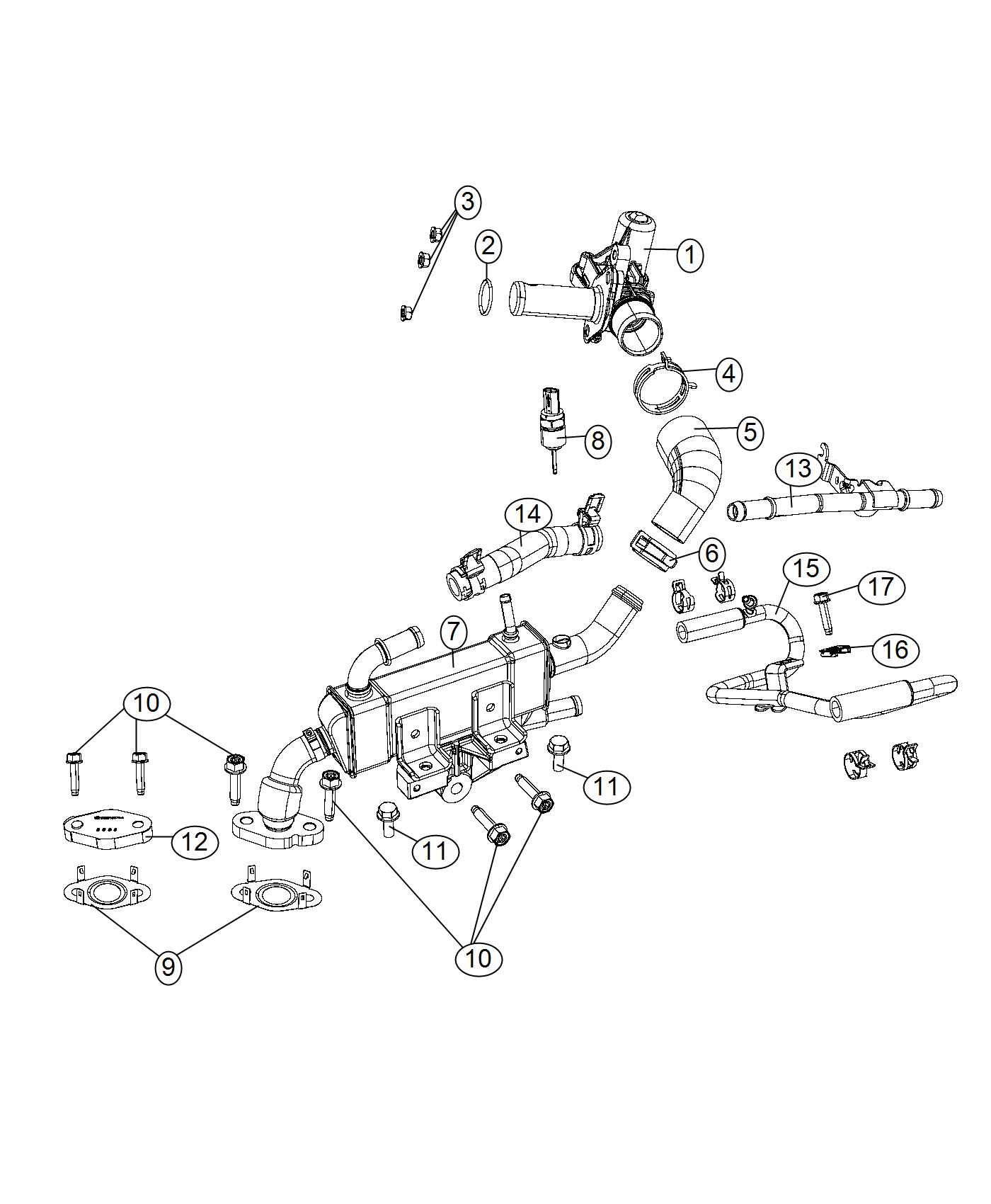 Diagram EGR Valve, 3.6L [3.6L V6 24V VVT Engine Upg I w/ESS]. for your Dodge Durango  