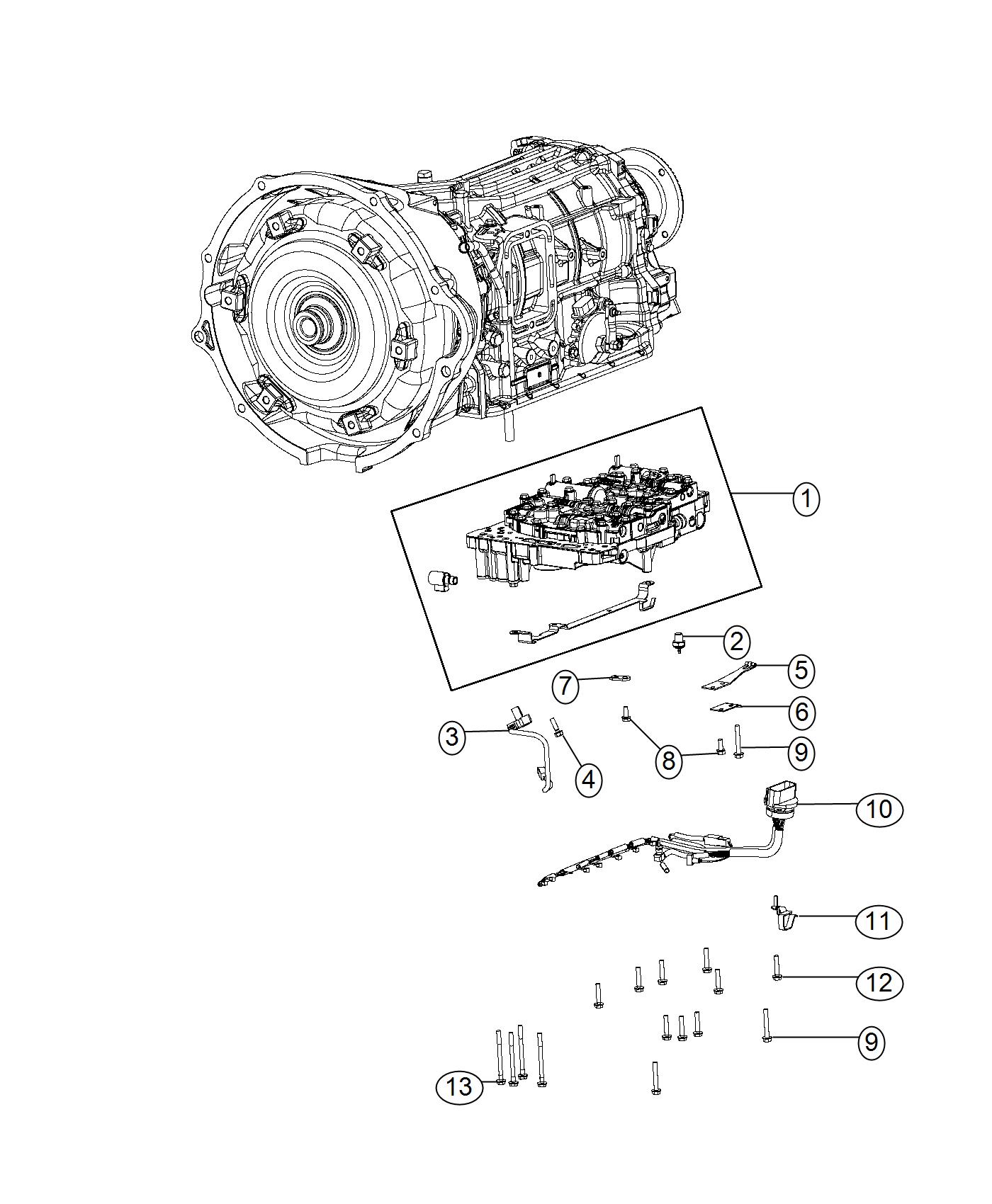 Diagram Valve Body And Related Parts. for your 2016 Ram 3500   