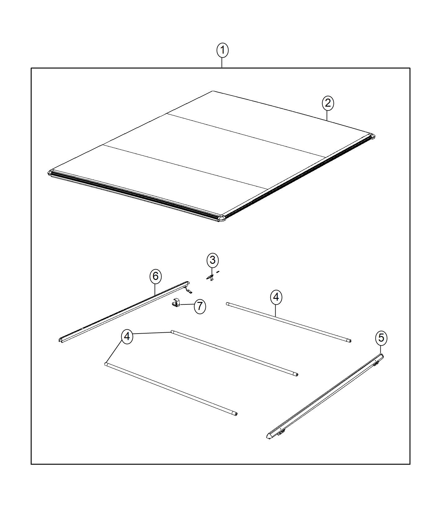 Tonneau Cover, Soft. Diagram