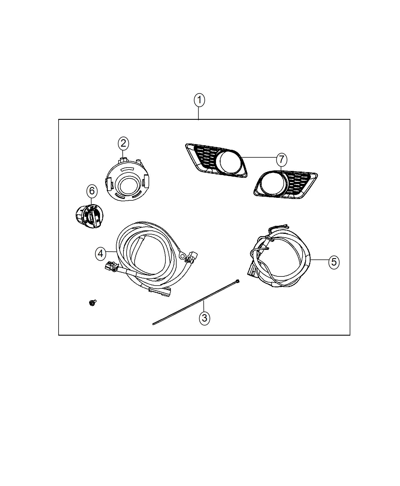 Diagram Light Kit, Fog. for your Dodge