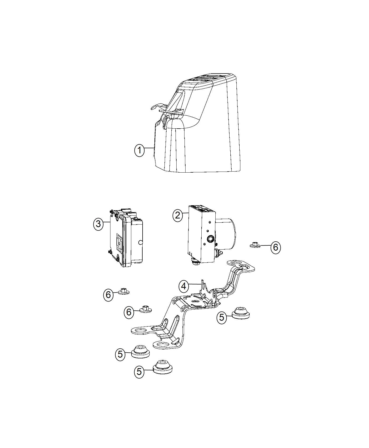 Chrysler Pacifica Module Anti Lock Brake System Abs 4 Wheel 68283579ac Chrysler Jeep 7987