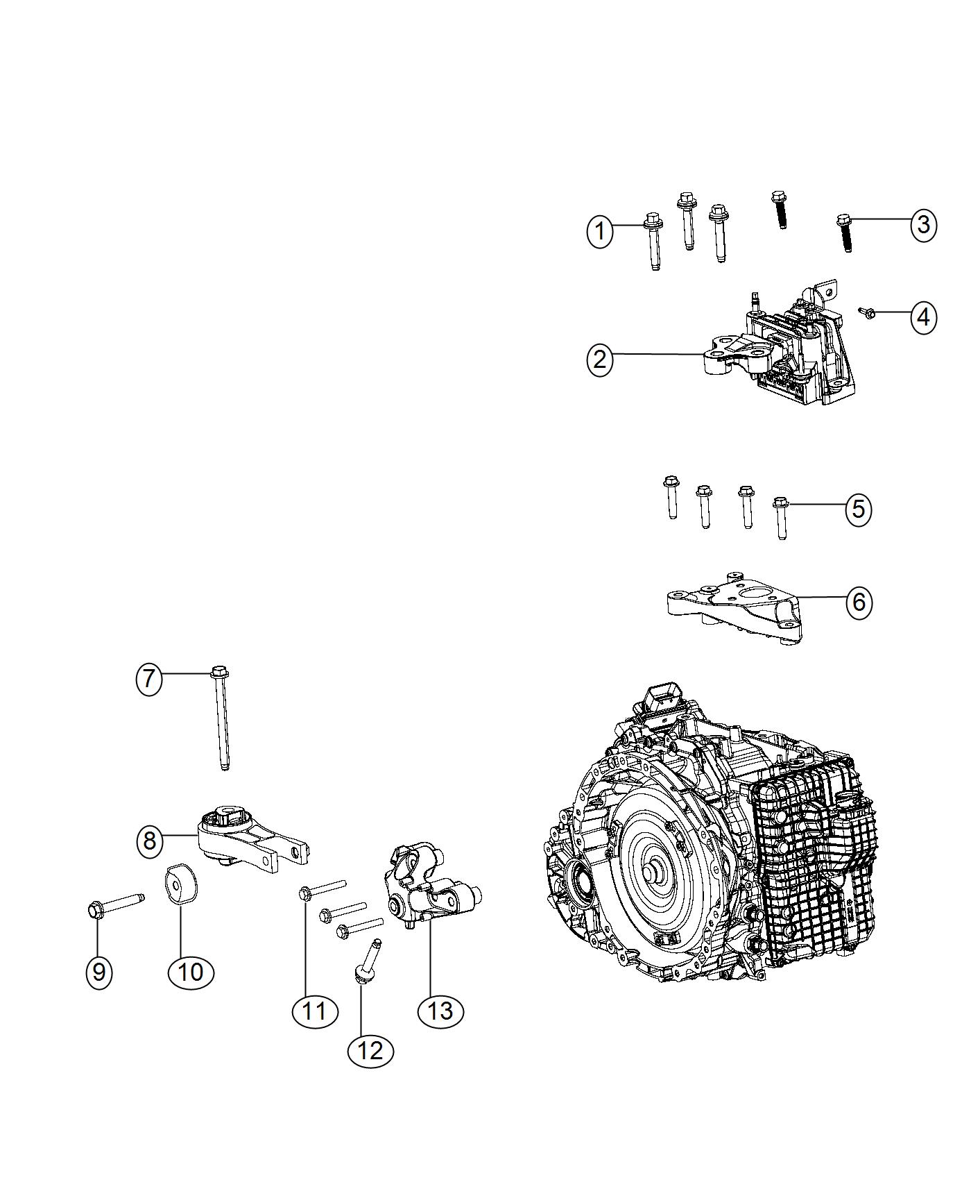 Diagram Mounting Support. for your 2017 Chrysler Pacifica   