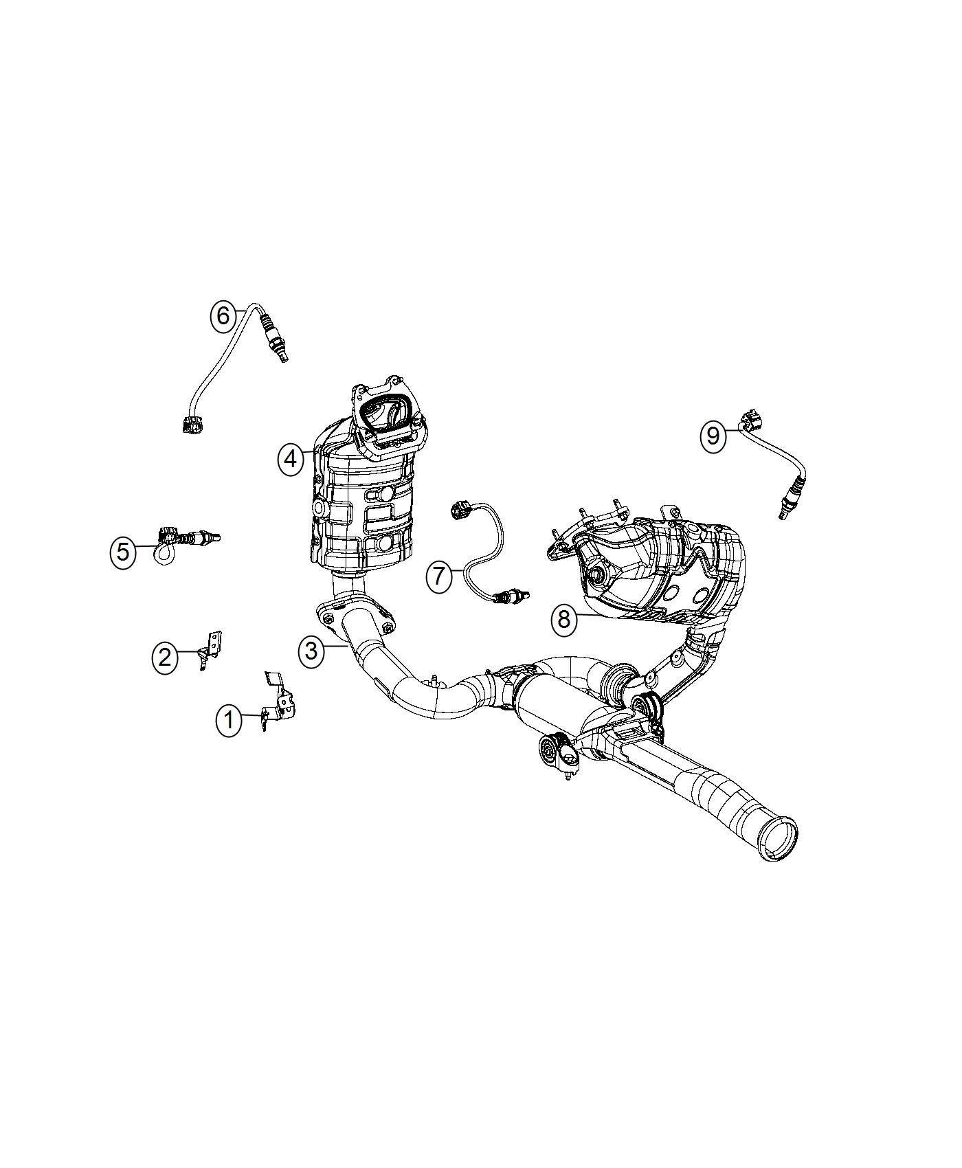 Diagram Sensors, Oxygen. for your Chrysler