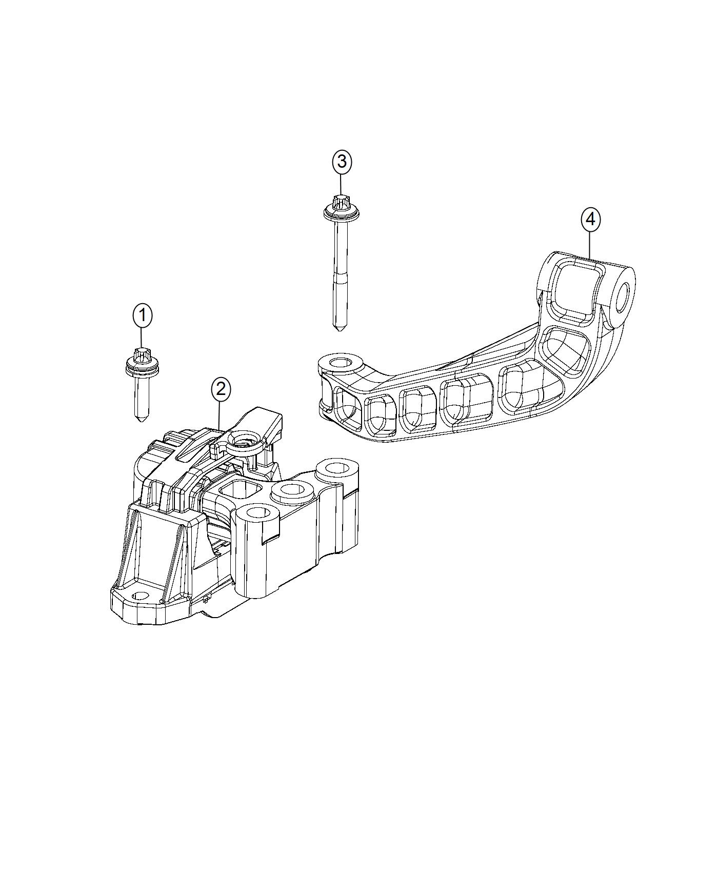 Diagram Engine Mounting Right Side 1.6L [1.6L I4 E-TORQUE ENGINE W/ESS]. for your 2004 Chrysler 300  M 