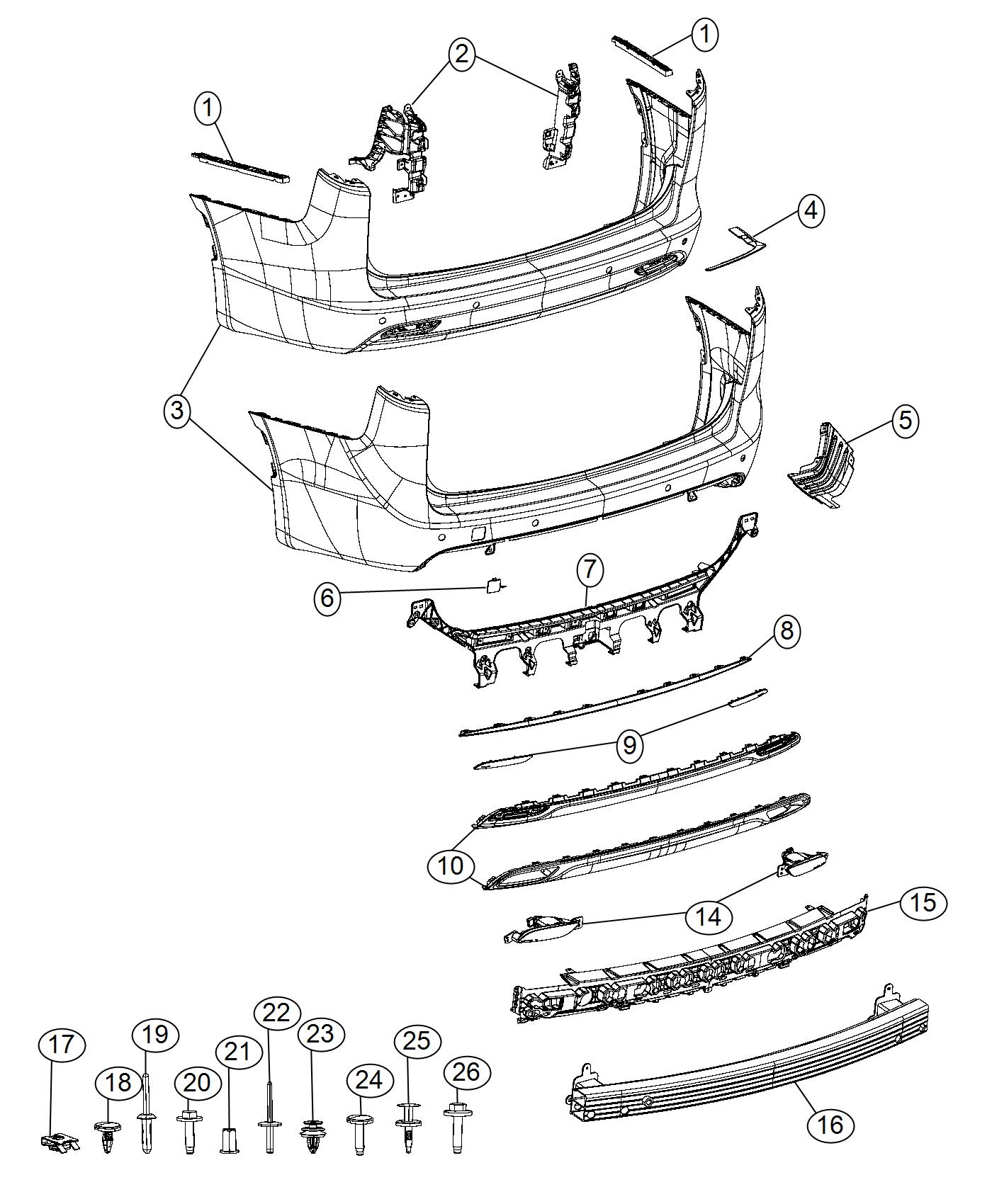 Fascia, Rear. Diagram