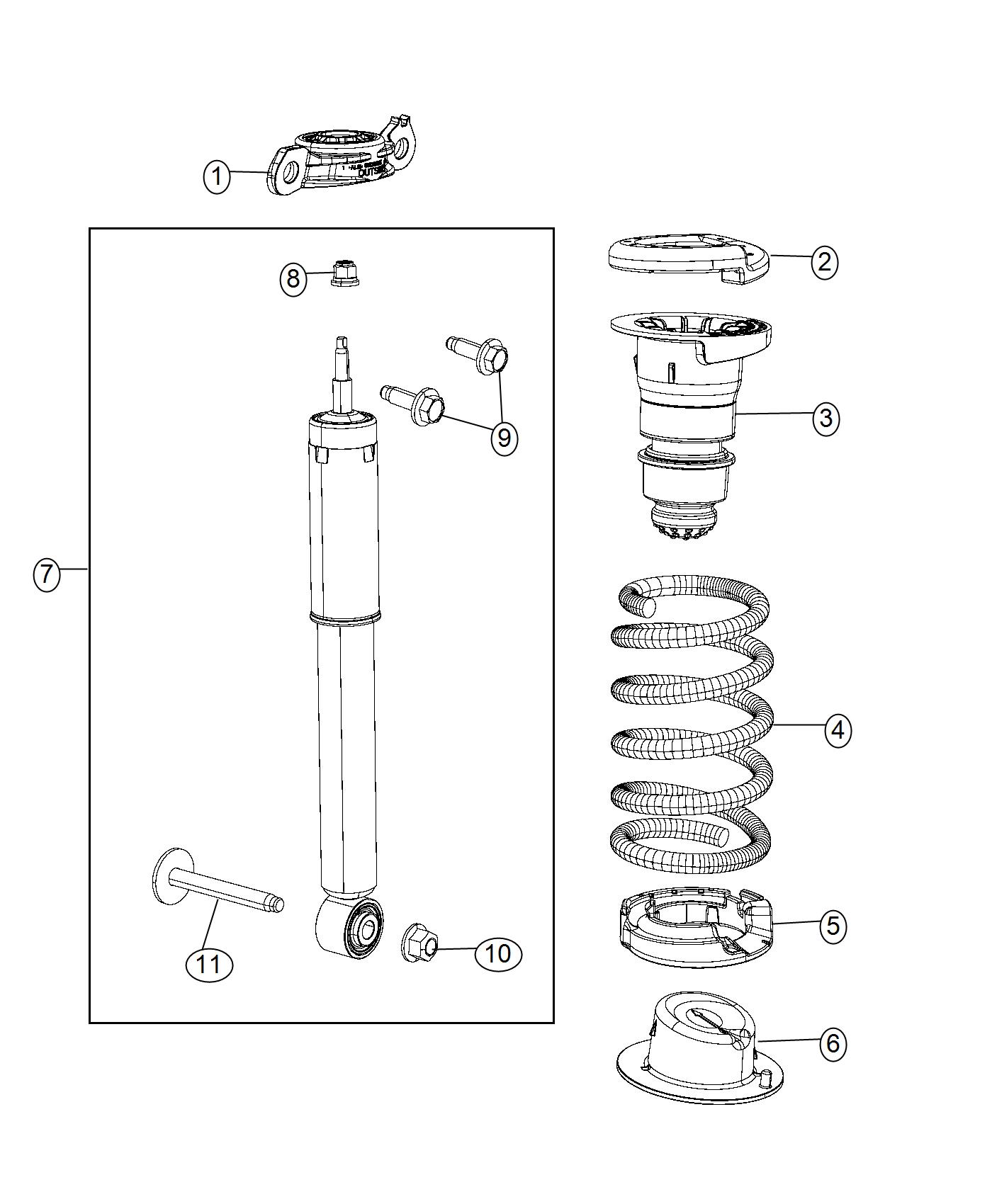 Diagram Rear Shocks, Spring Link. for your Chrysler