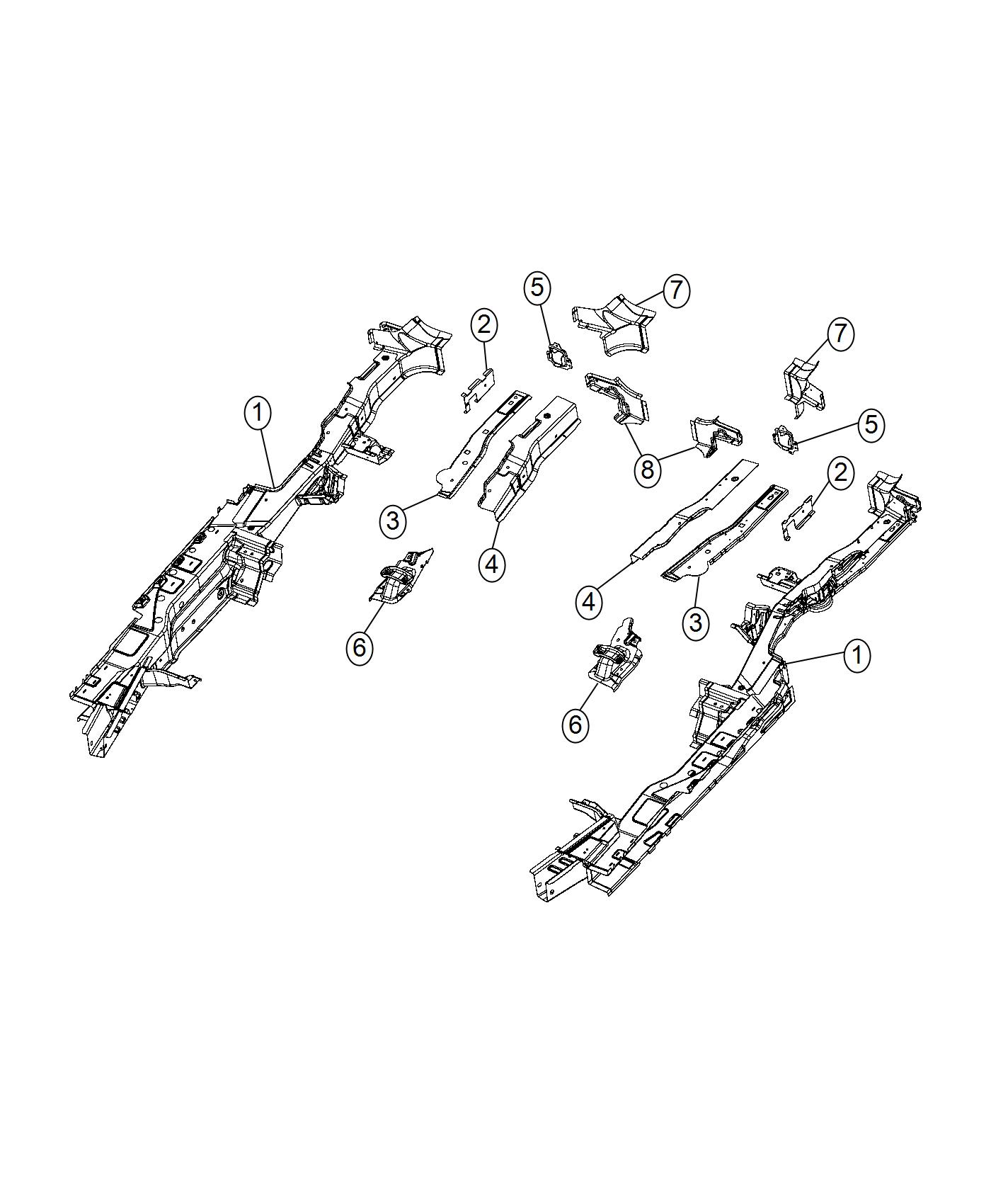 Diagram Frame, Rear. for your Chrysler