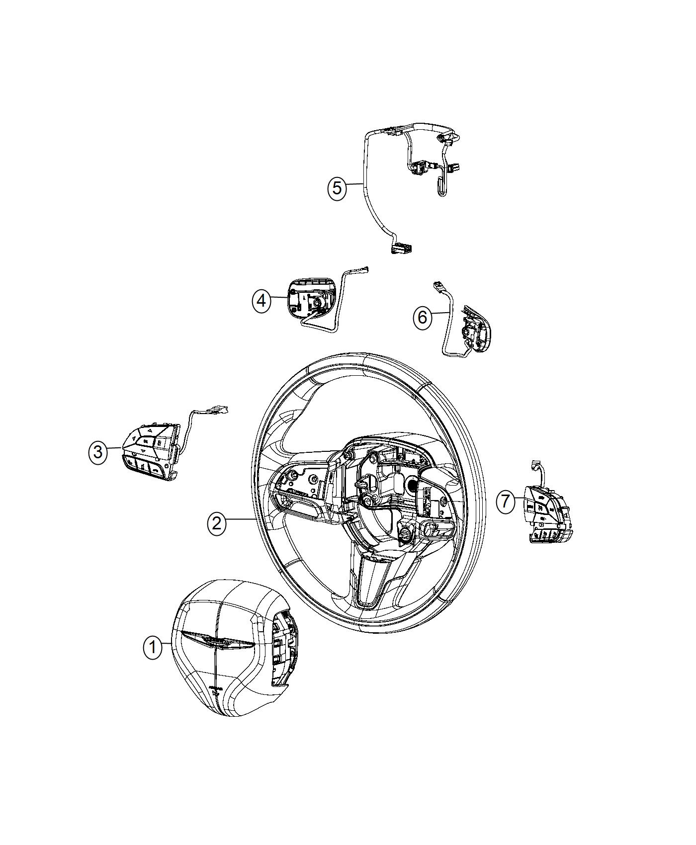 Diagram Switches, Steering Wheel. for your Chrysler