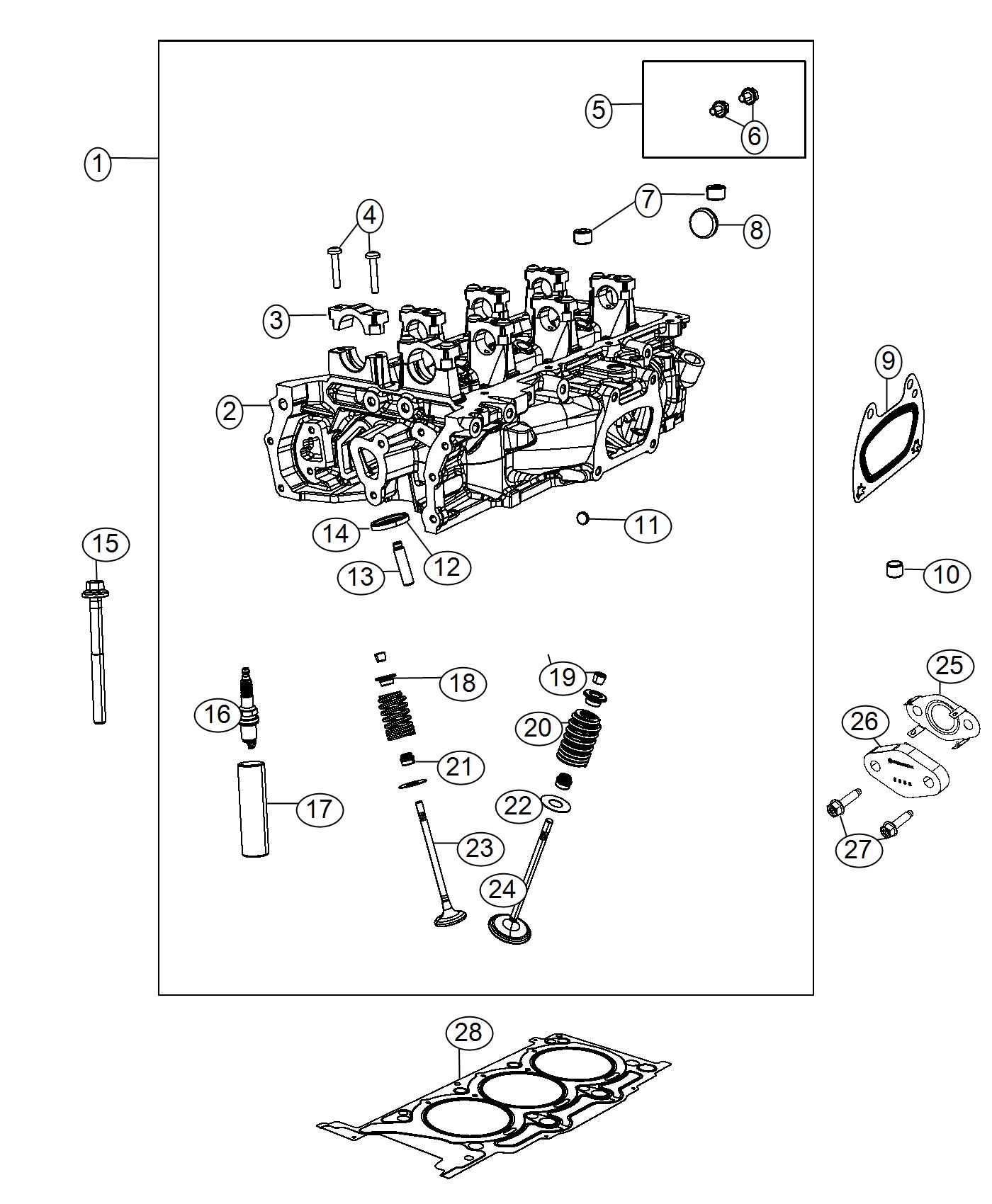 Diagram Cylinder Heads 3.6L. for your 2003 Chrysler 300 M  