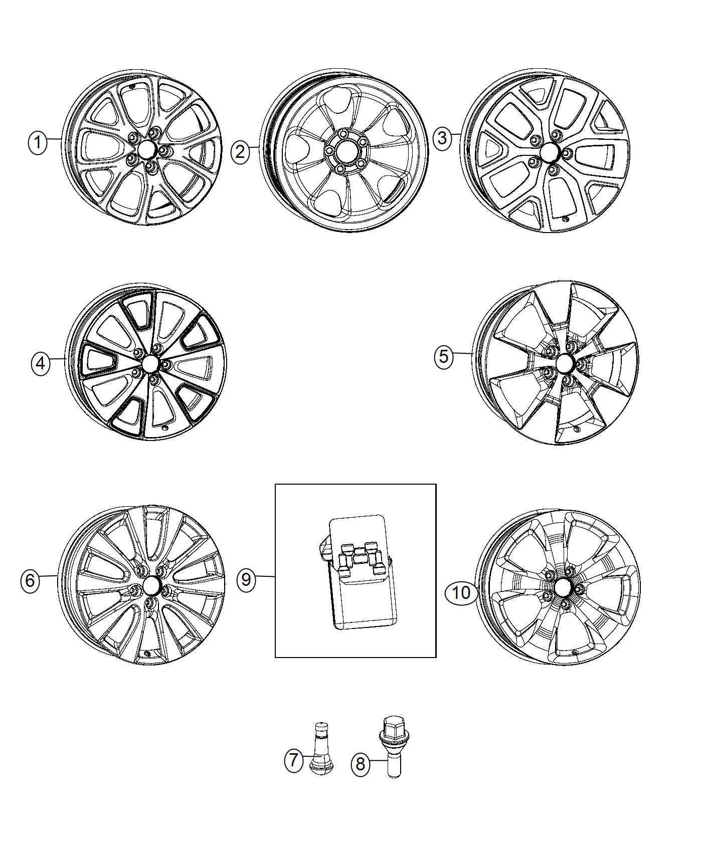 Diagram Wheels and Hardware. for your Chrysler