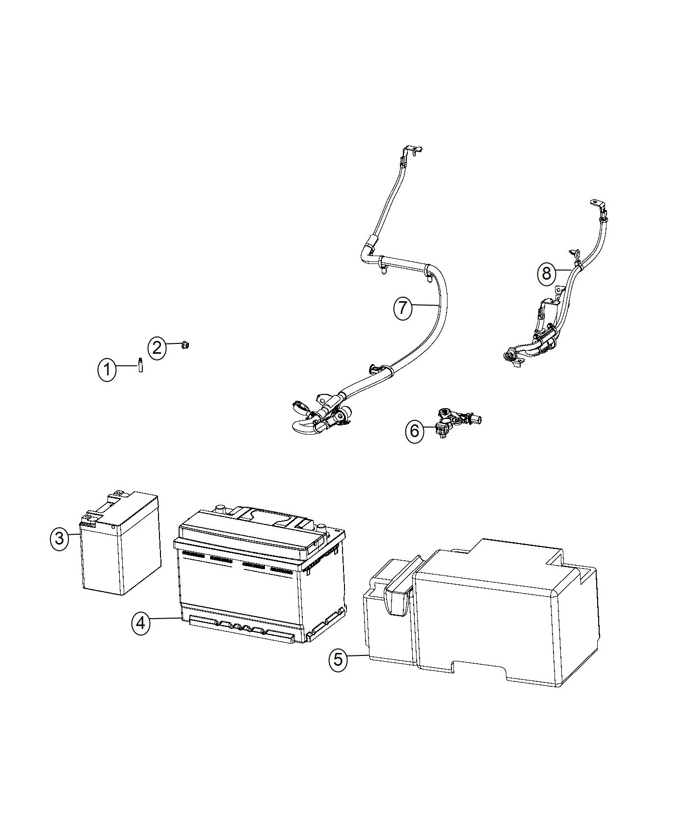 Diagram Wiring, Battery. for your 2017 Chrysler Pacifica   