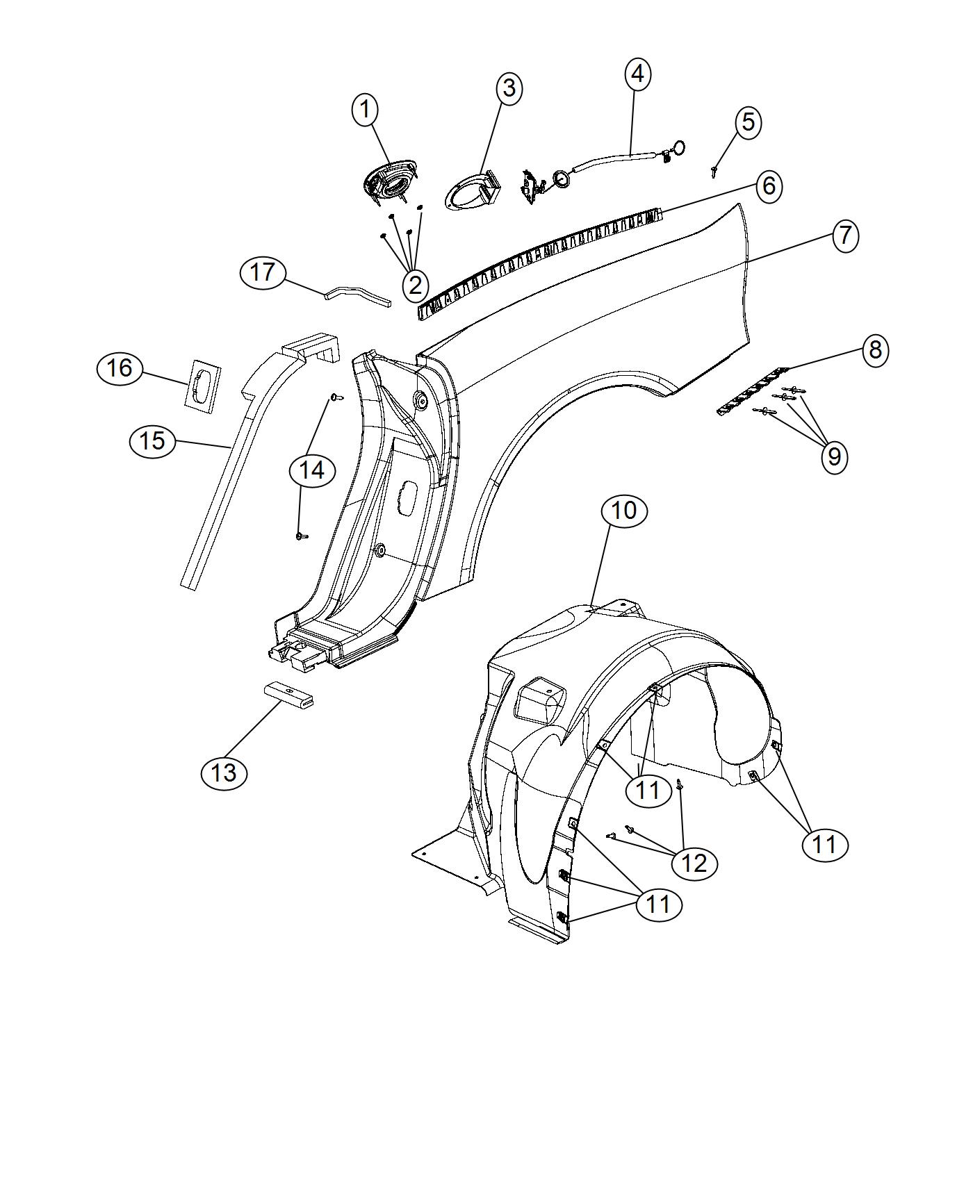 Diagram Quarter Panel. for your 2004 Chrysler 300  M 