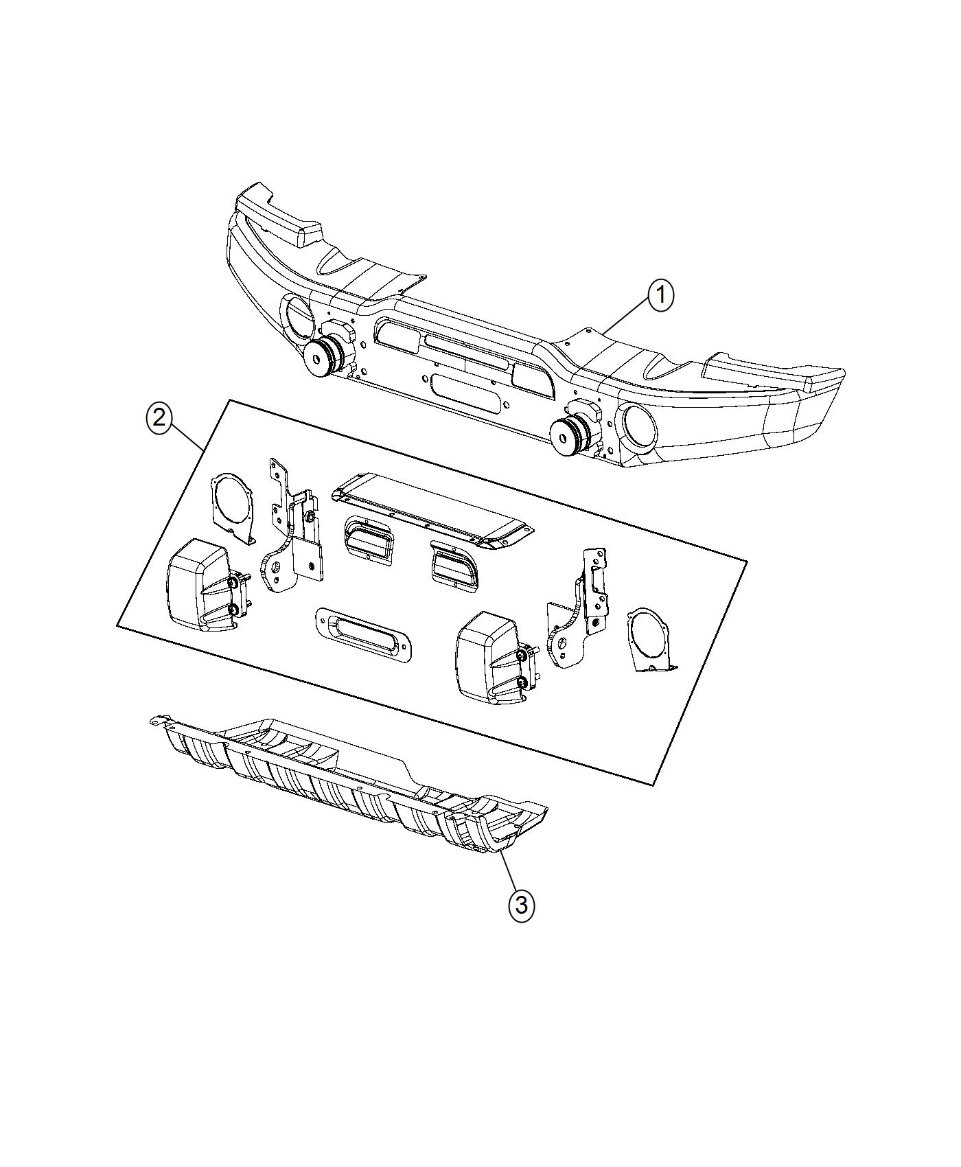 Diagram Bumper. for your Jeep Wrangler  