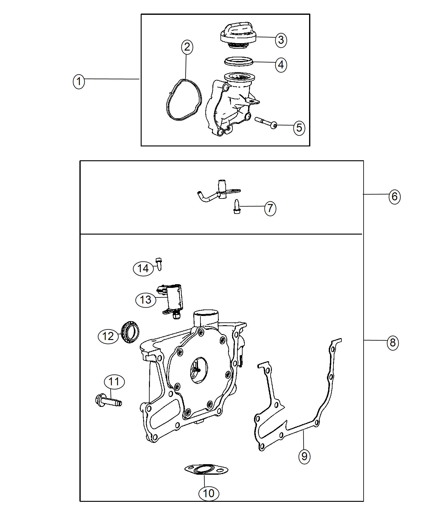 Diagram Engine Oil Pump 2.0L Diesel. for your 2007 Dodge NITRO   