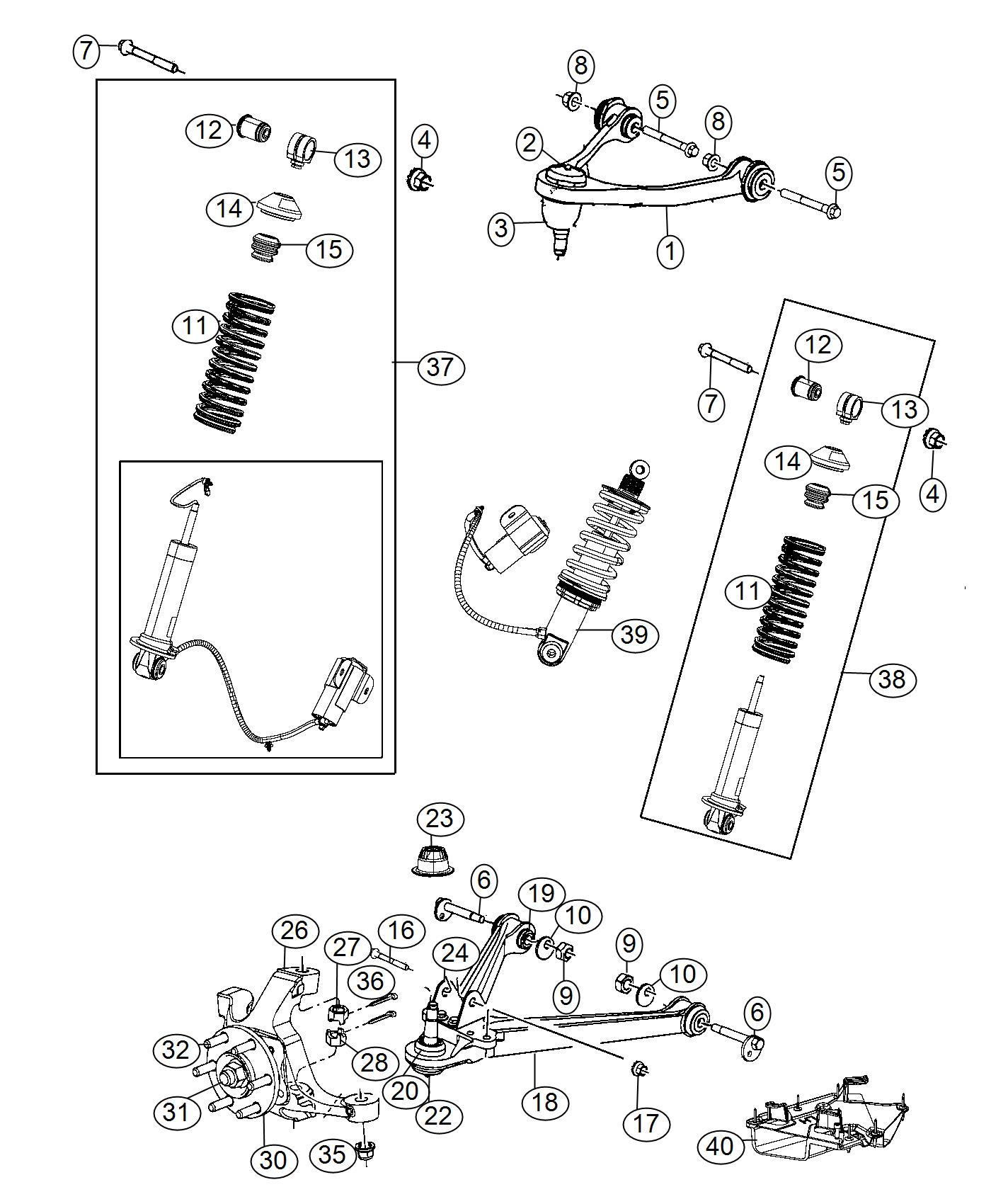 Suspension, Front. Diagram