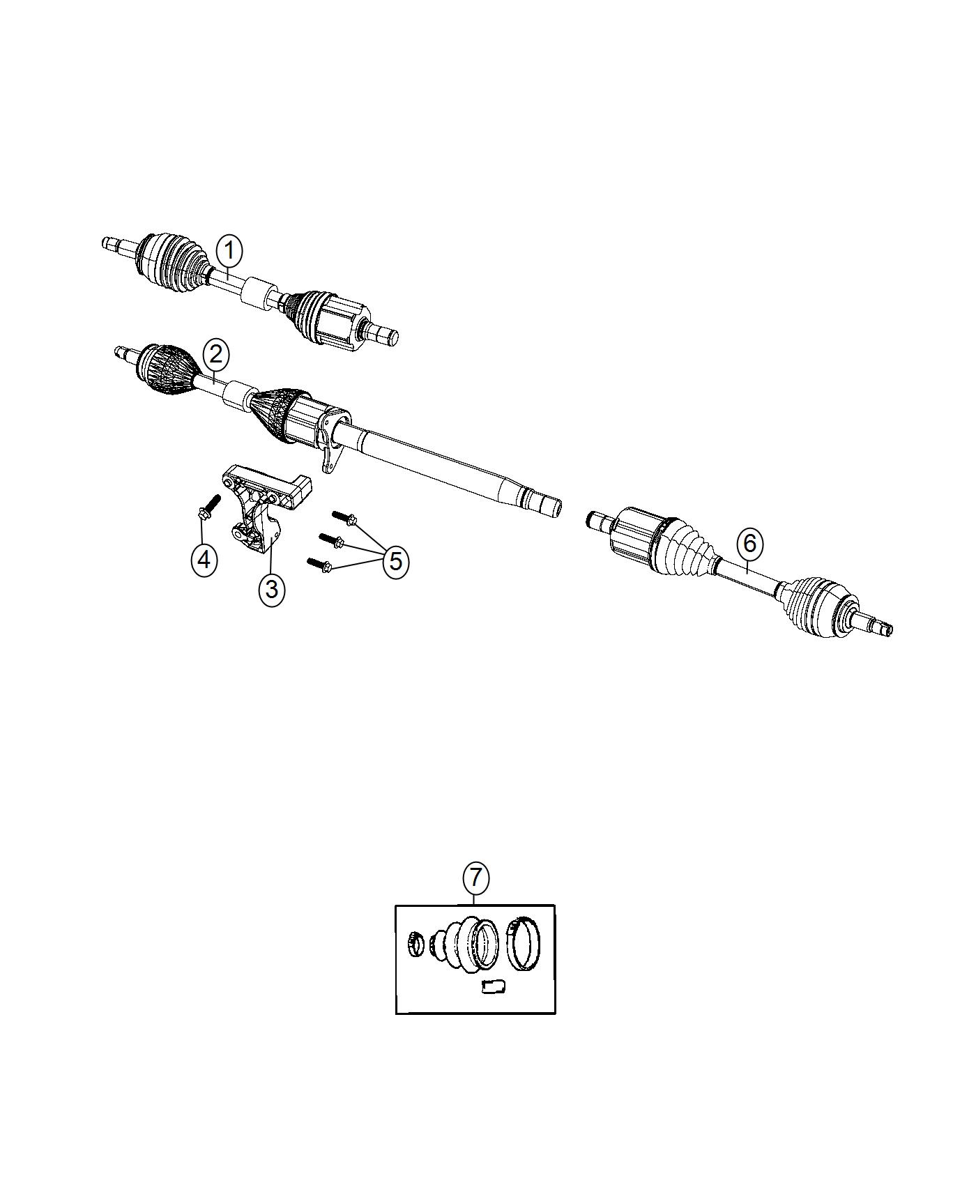 Diagram Shafts, Axle. for your Chrysler 300 M 