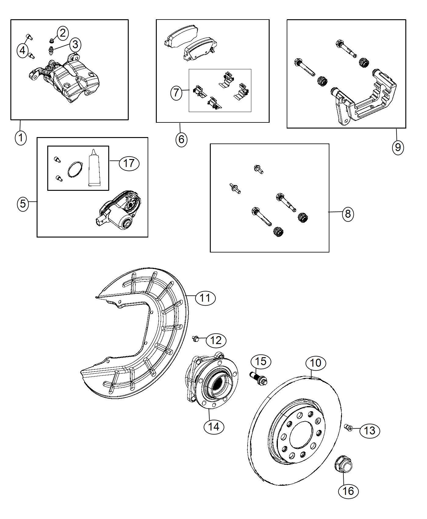 Brakes, Rear Disc. Diagram