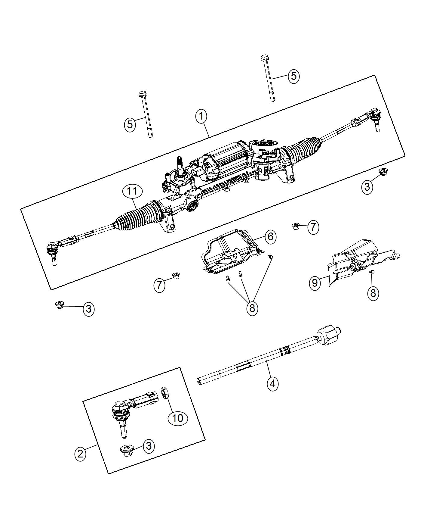 Diagram Gear Rack and Pinion. for your Chrysler 200  