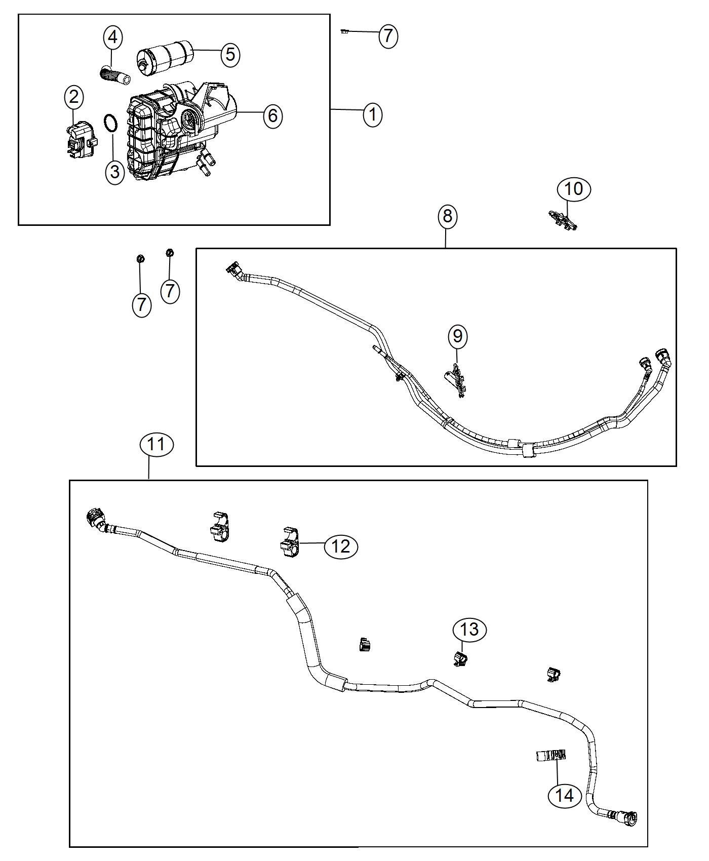 Diagram Vacuum Canister/Leak Detection Pump. for your Chrysler