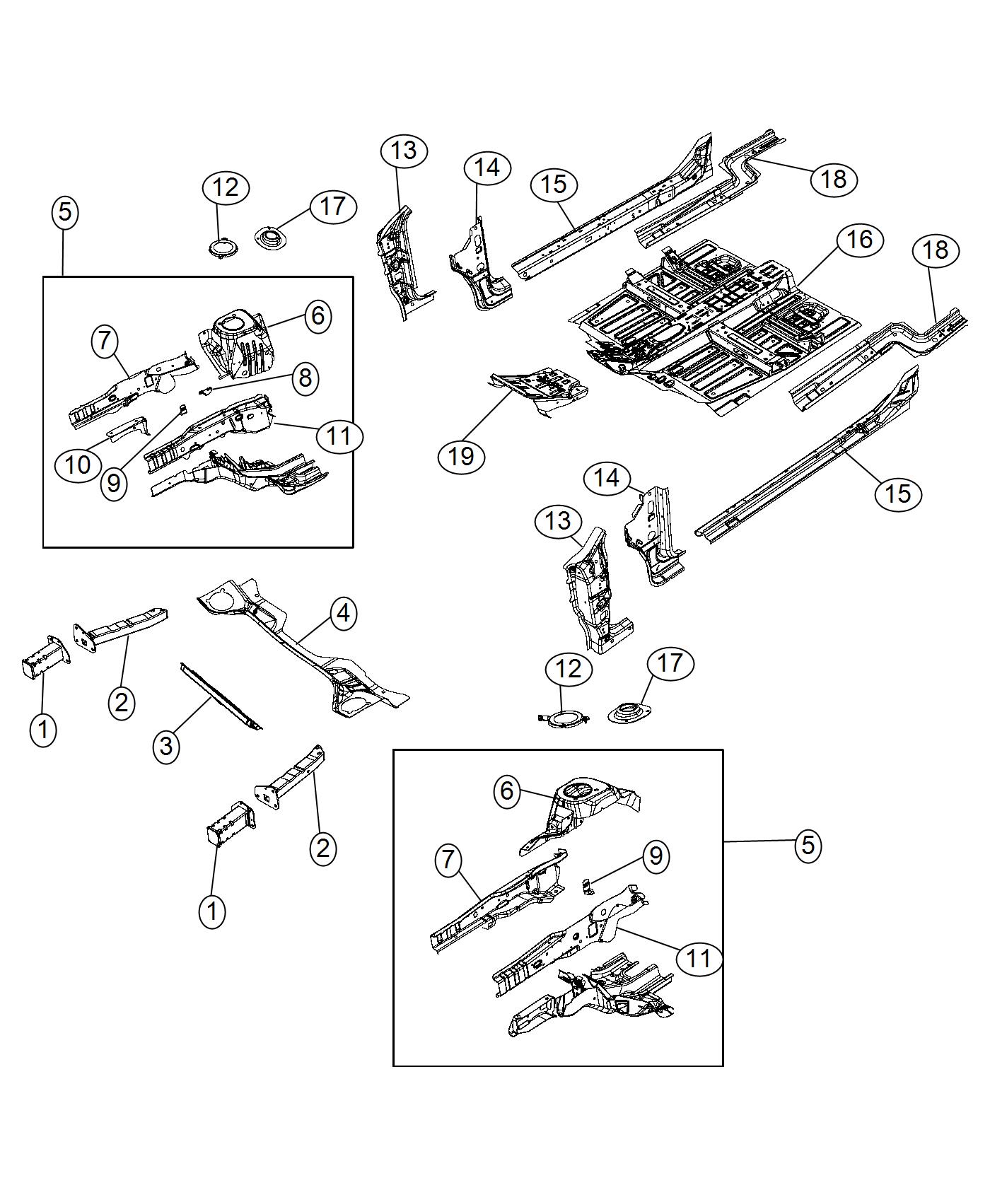 Diagram Floor Pan Front. for your Chrysler