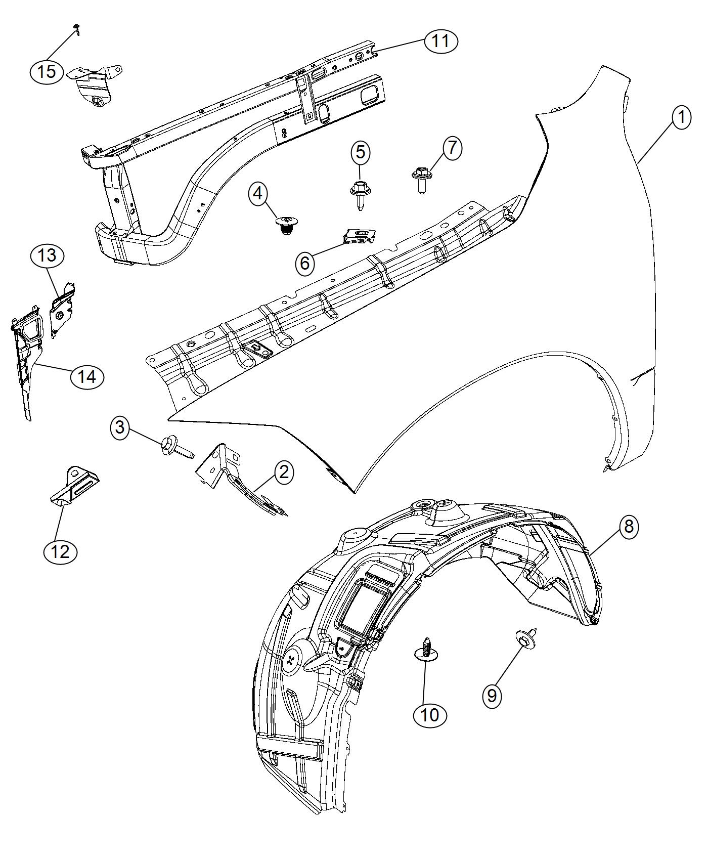 Front Fenders. Diagram