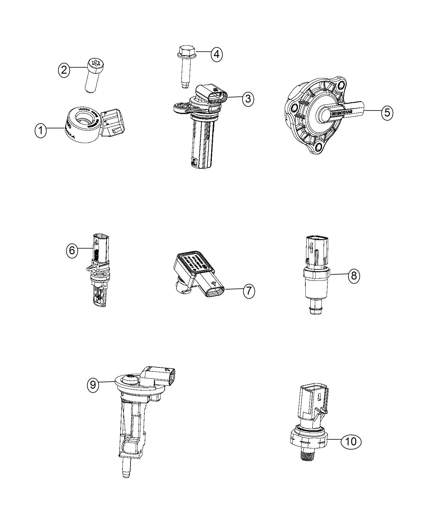 Diagram Sensors, Engine. for your 2013 Jeep Grand Cherokee   