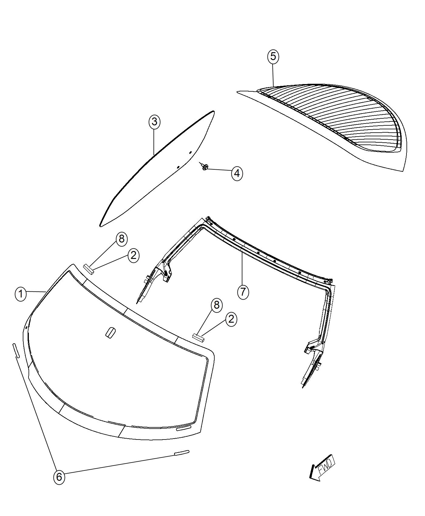 Glass, Glass Hardware. Diagram