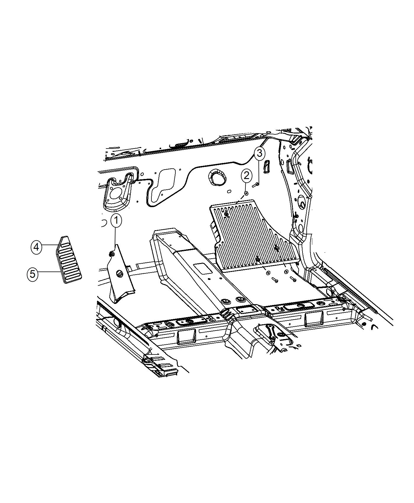 Diagram Footrest. for your Fiat 500  