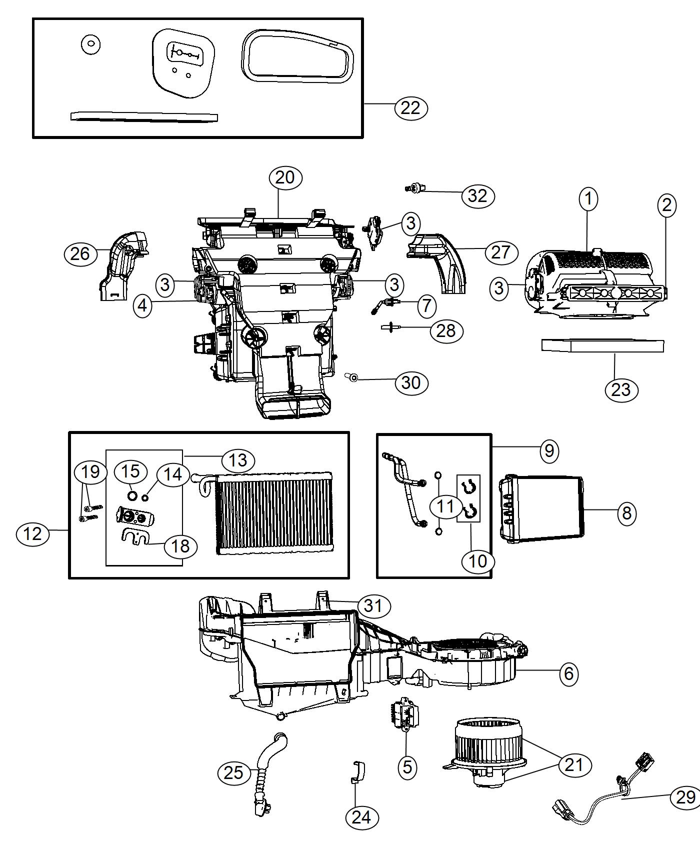 Diagram A/C and Heater Unit. for your 2002 Chrysler 300  M 