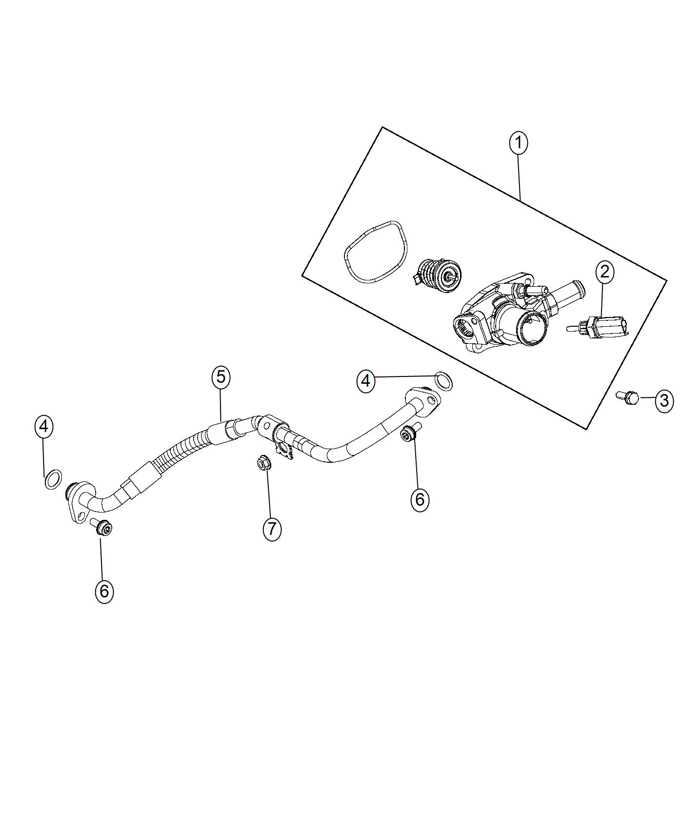 Diagram Thermostat And Related Parts. for your 2002 Chrysler 300  M 